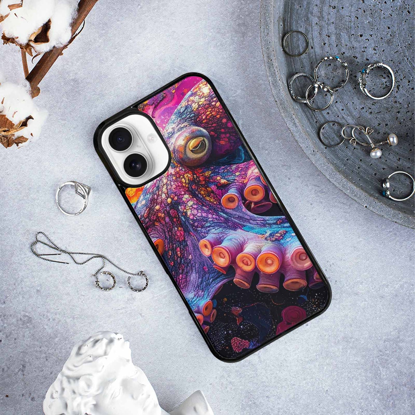 iPhone 16 Plus Case — Octopus Tentacle Octopus Tentacle Pattern Hundreds, Custom Made Phone Cover