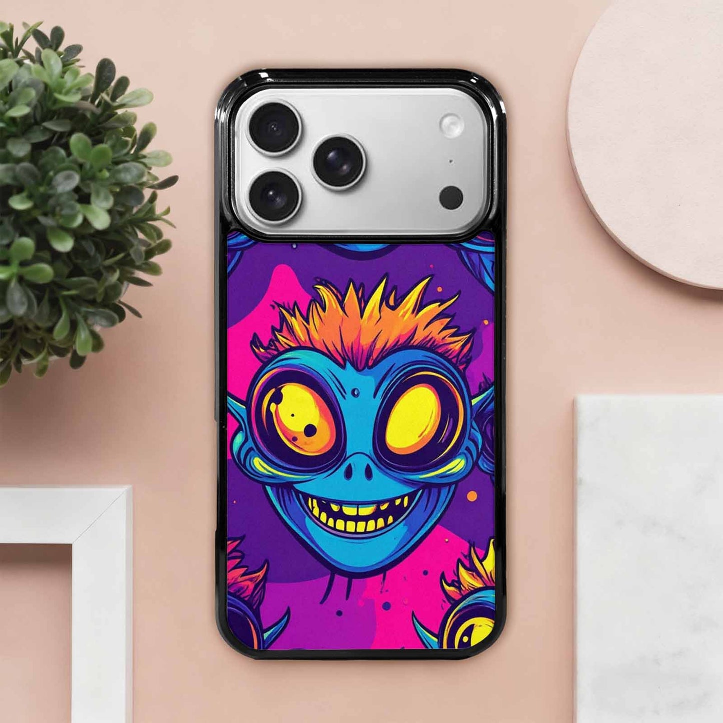 iPhone 17 Pro Max Case — Alien Ufo Cartoon Art Alien Scifi, Unique Phone Case Design