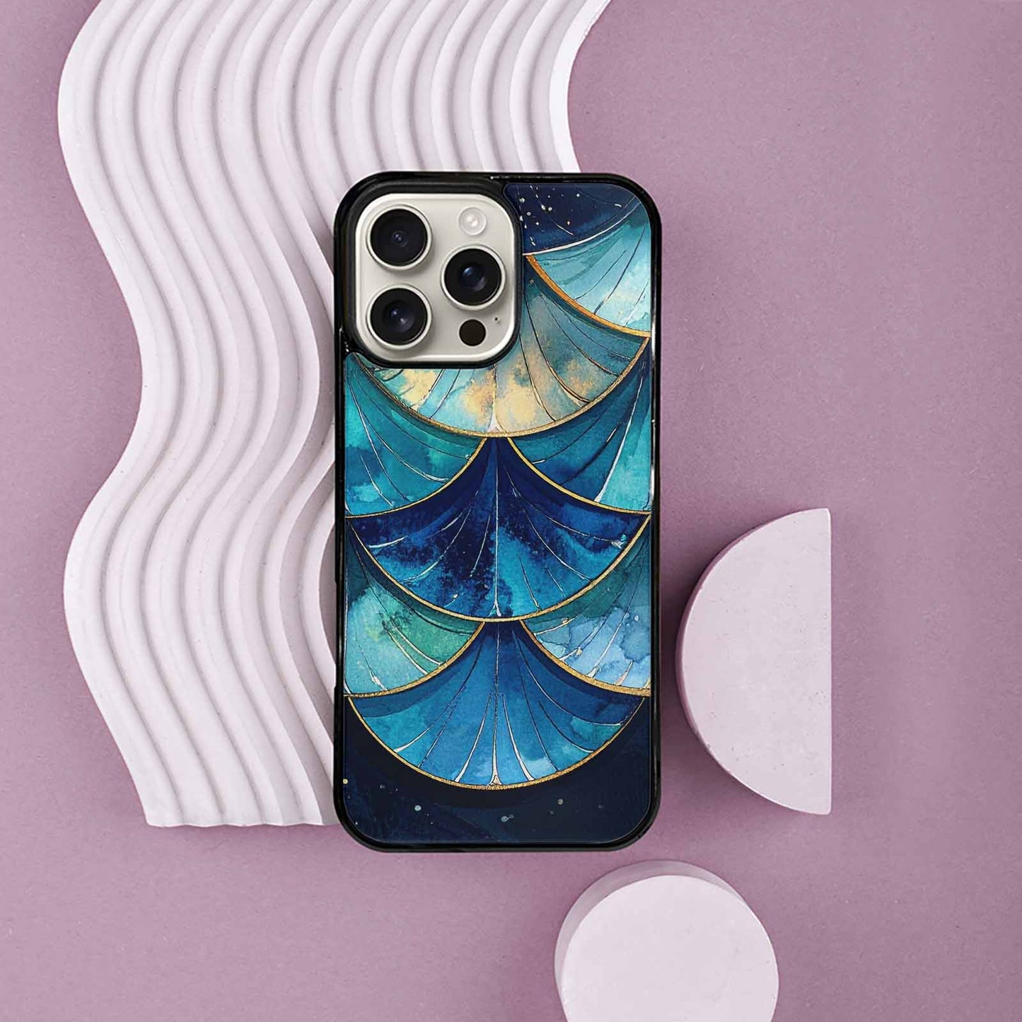 iPhone 16 Pro Max Case — Mermaid Scale Art Pattern, Customized Protective Case