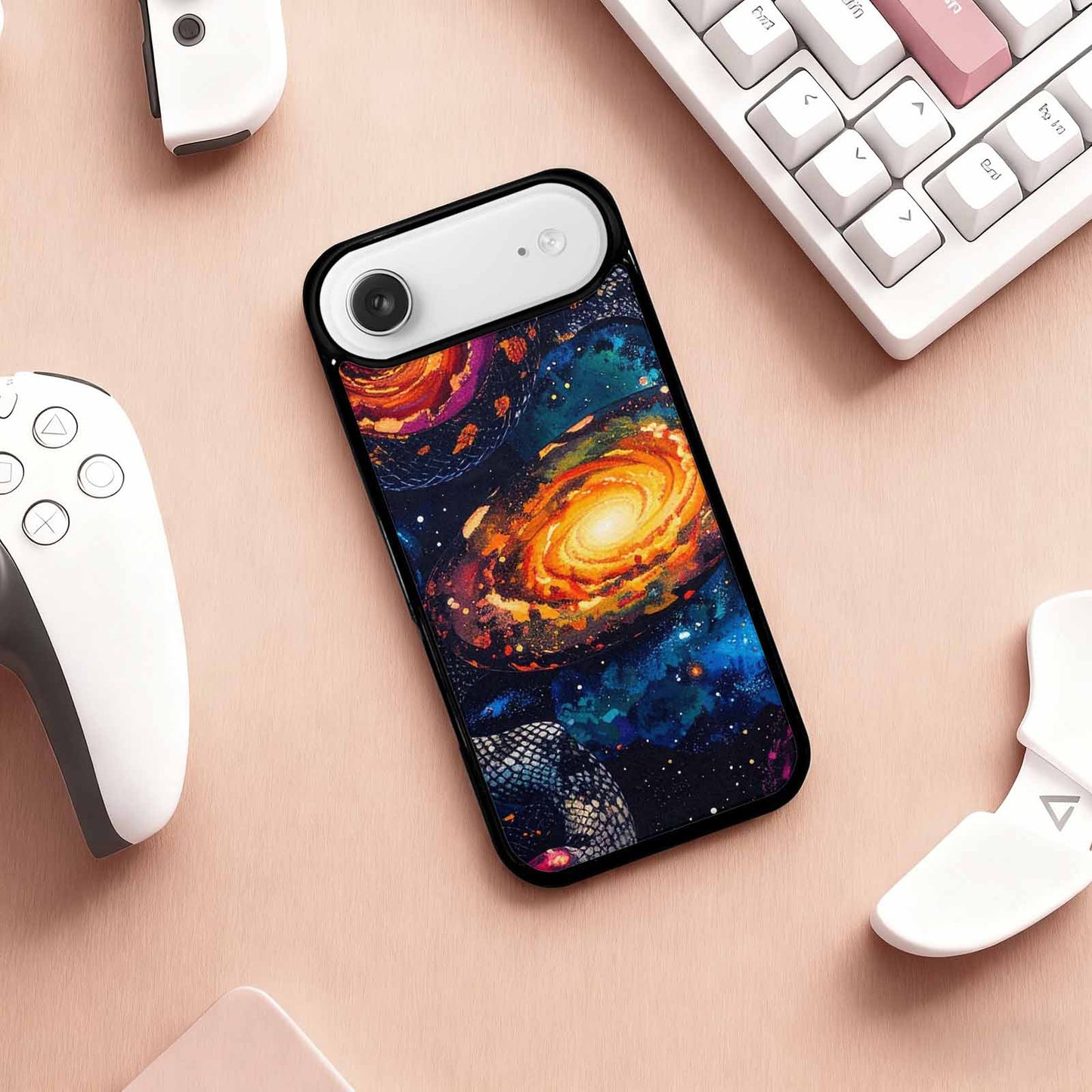 iPhone 17 Air Case — Galaxy Snake Print Galaxy Space, Custom Art Phone Cover