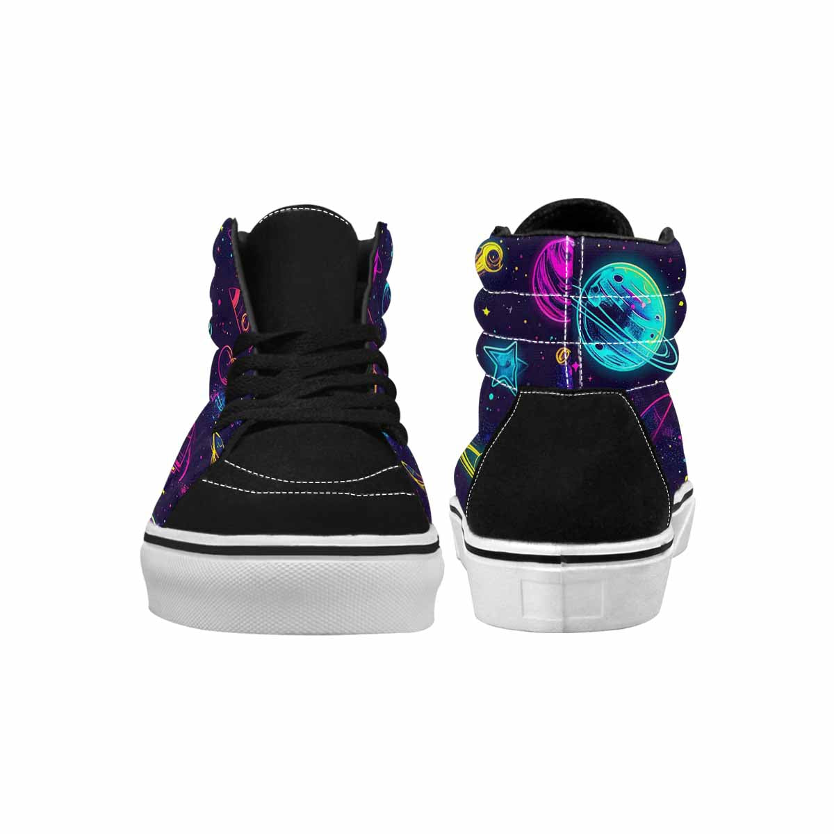 MEN'S Space Galaxy Astronaut High Top Canvas Vibrant Chaos Sneakers