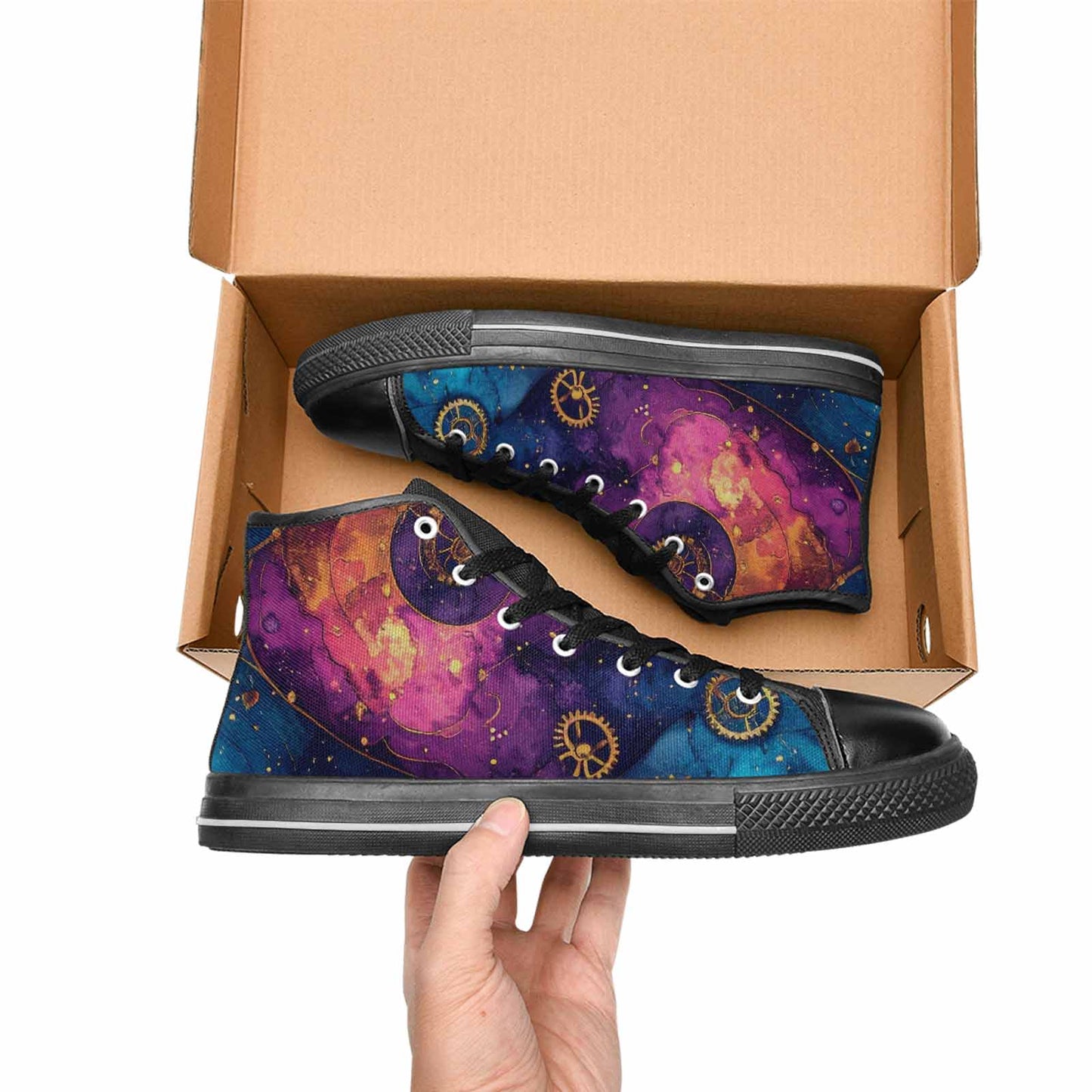 MEN'S Steampunk Galaxy High Top Canvas Grunge Shoes