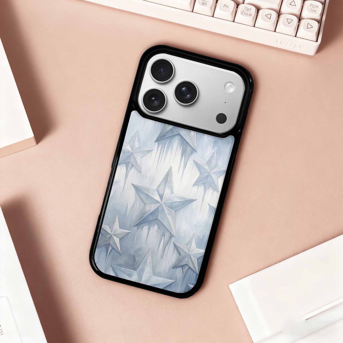 iPhone 17 Pro Case — Seamless Tileable Pattern Of Overlapping Galaxy, Custom Printed Phone Case