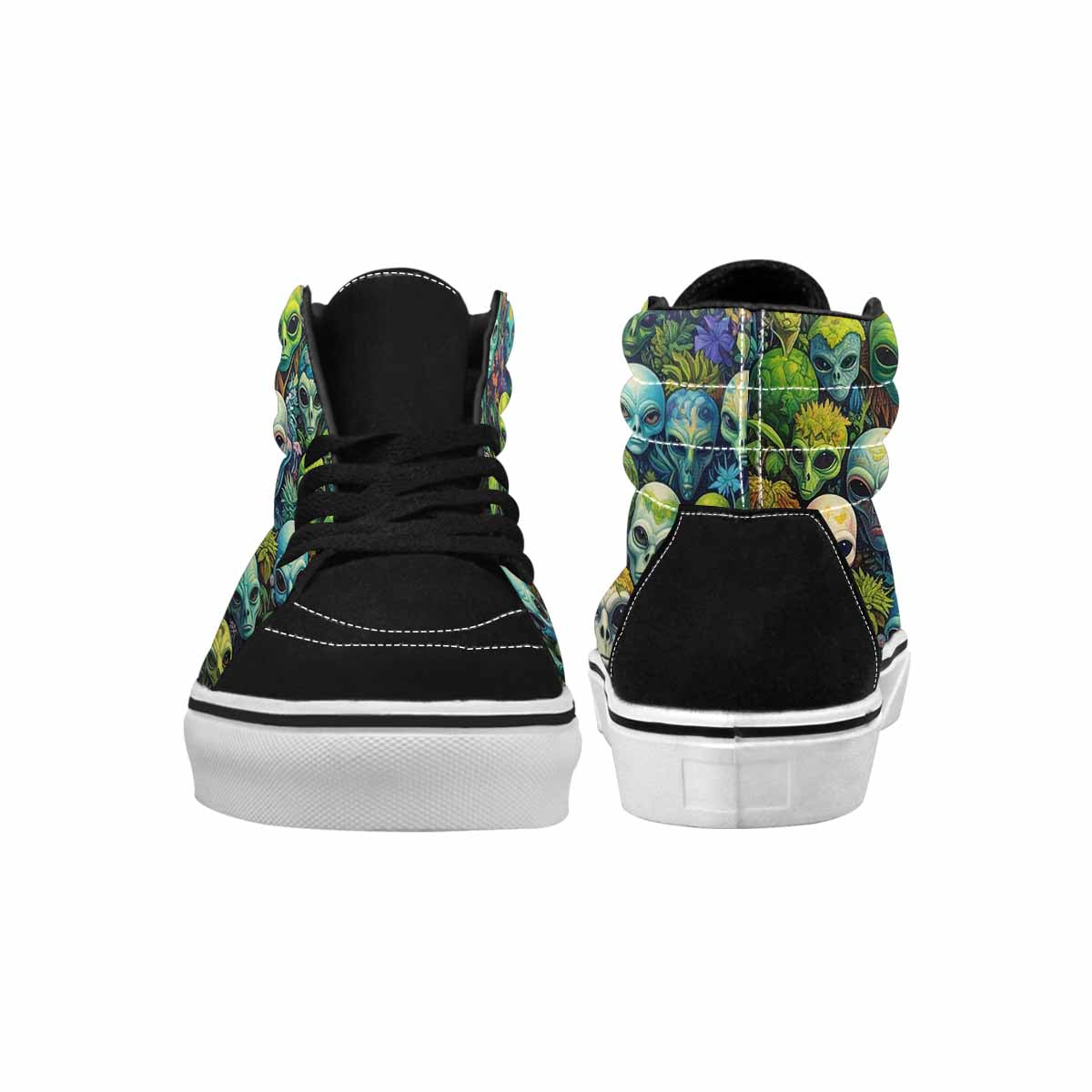 MEN'S Aliens High Top Canvas Surreal Custom Shoes