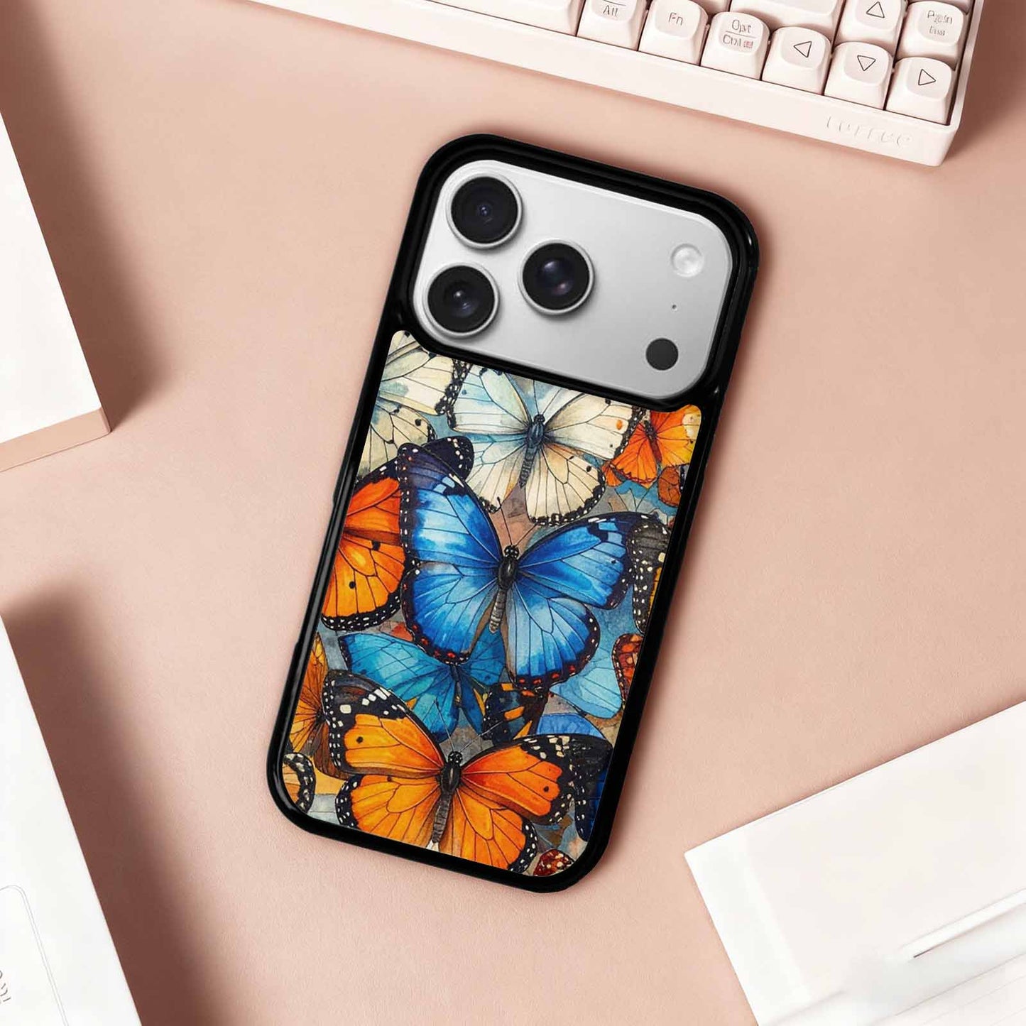 iPhone 17 Pro Case — Small Butterfly Wing Pattern Randomly Original, Custom Printed Phone Case