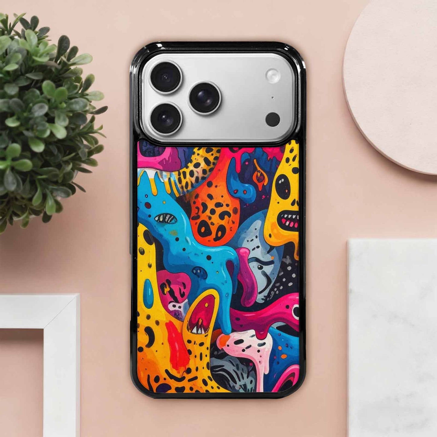 iPhone 17 Pro Max Case — Melting Aliens Pattern Alien Scifi, Custom Art Phone Cover