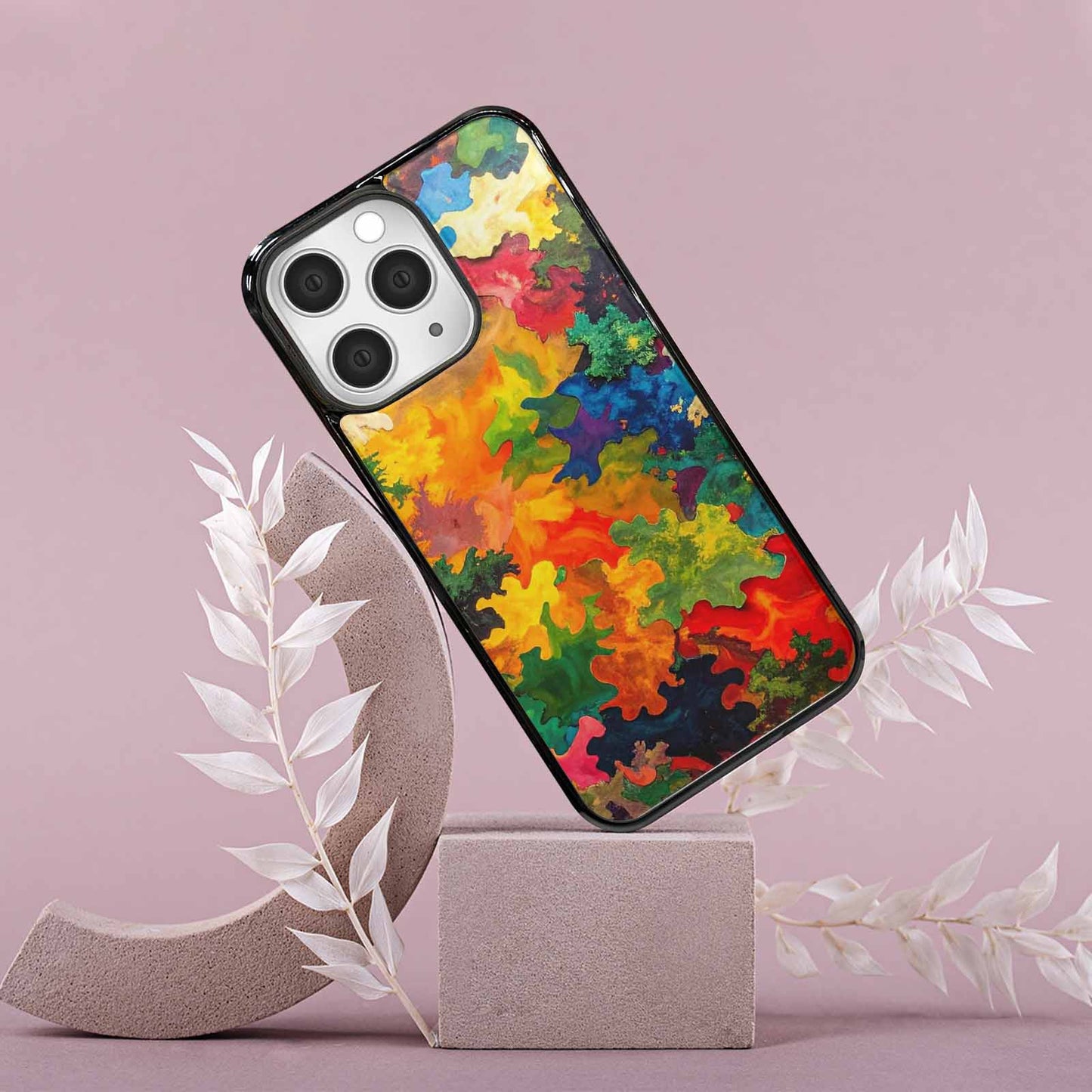 iPhone 15 Pro Max Case — Camo Patches Full Color Vibrant Camo, Original Design Phone Case