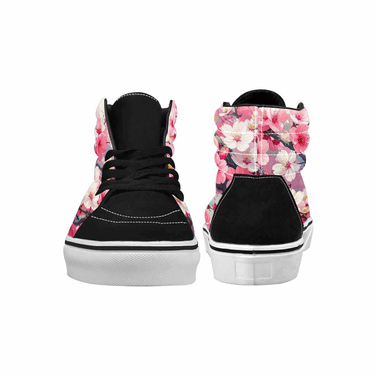 WOMEN'S Cherry Blossom High Top Canvas Made To Order Aesthetic All Over Print Shoes