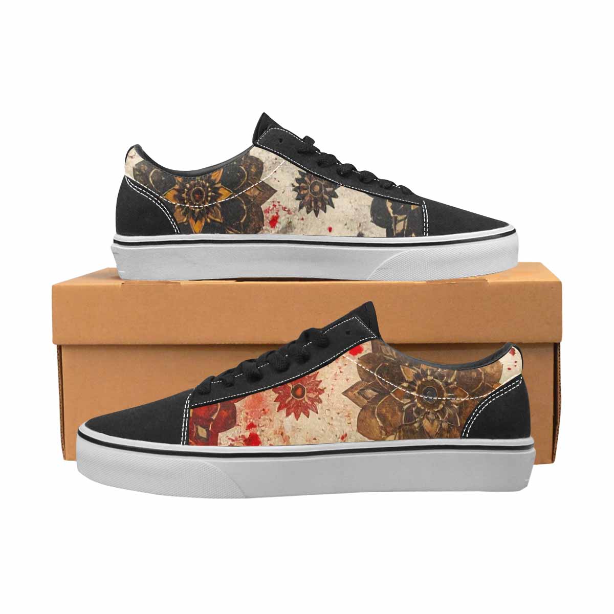 MEN'S Mandala Canvas Lace-Up Dark Academia Shoes