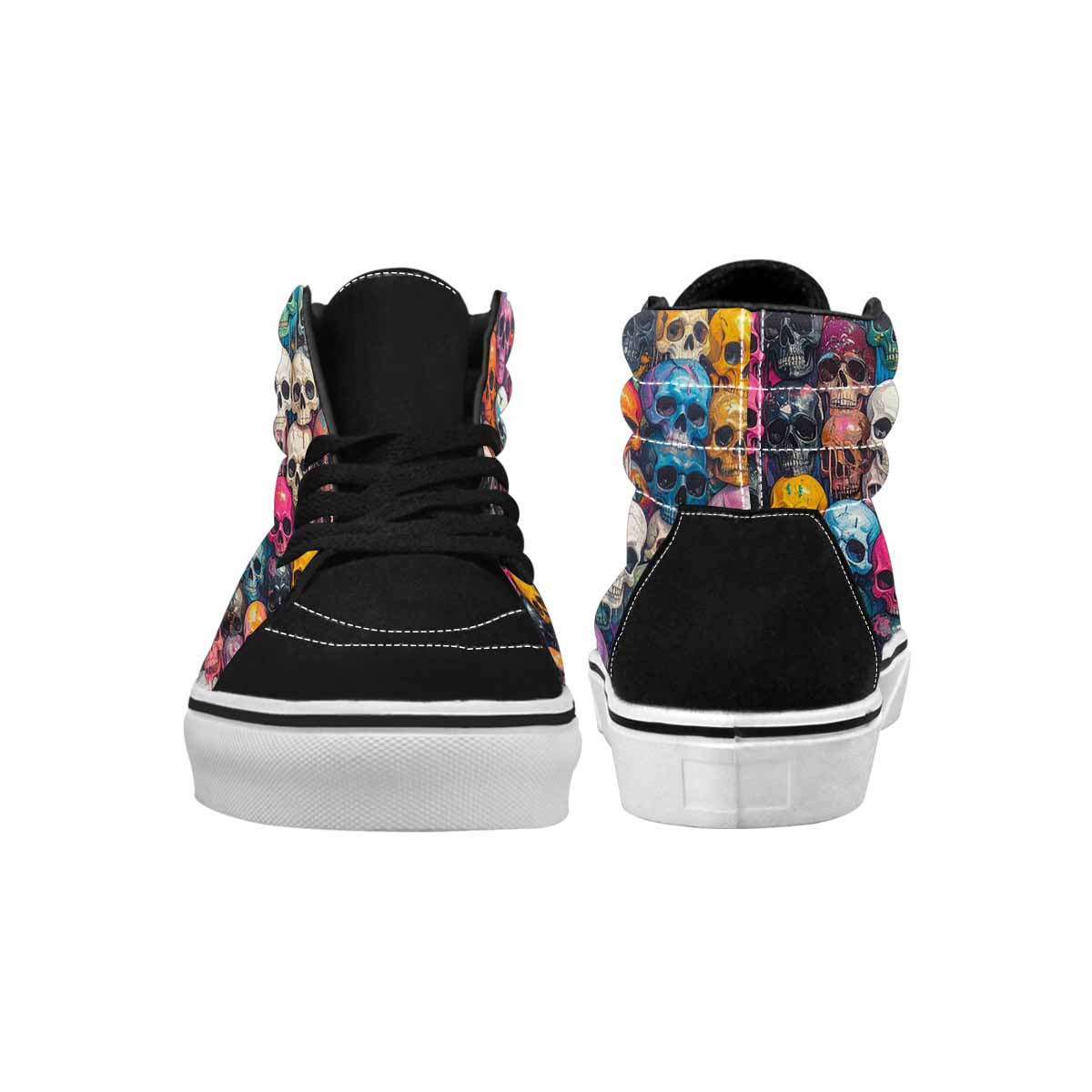 MEN'S Skulls Marble Skulls High Top Canvas Cottagecore Custom Sneakers