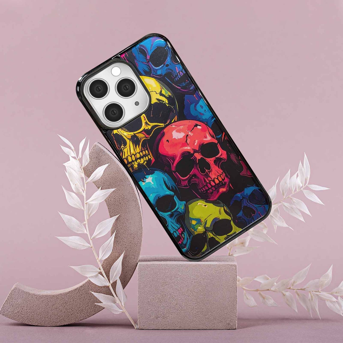 iPhone 15 Pro Max Case — 1000s Of Skulls Digital Camo Drip, Customized Protective Case