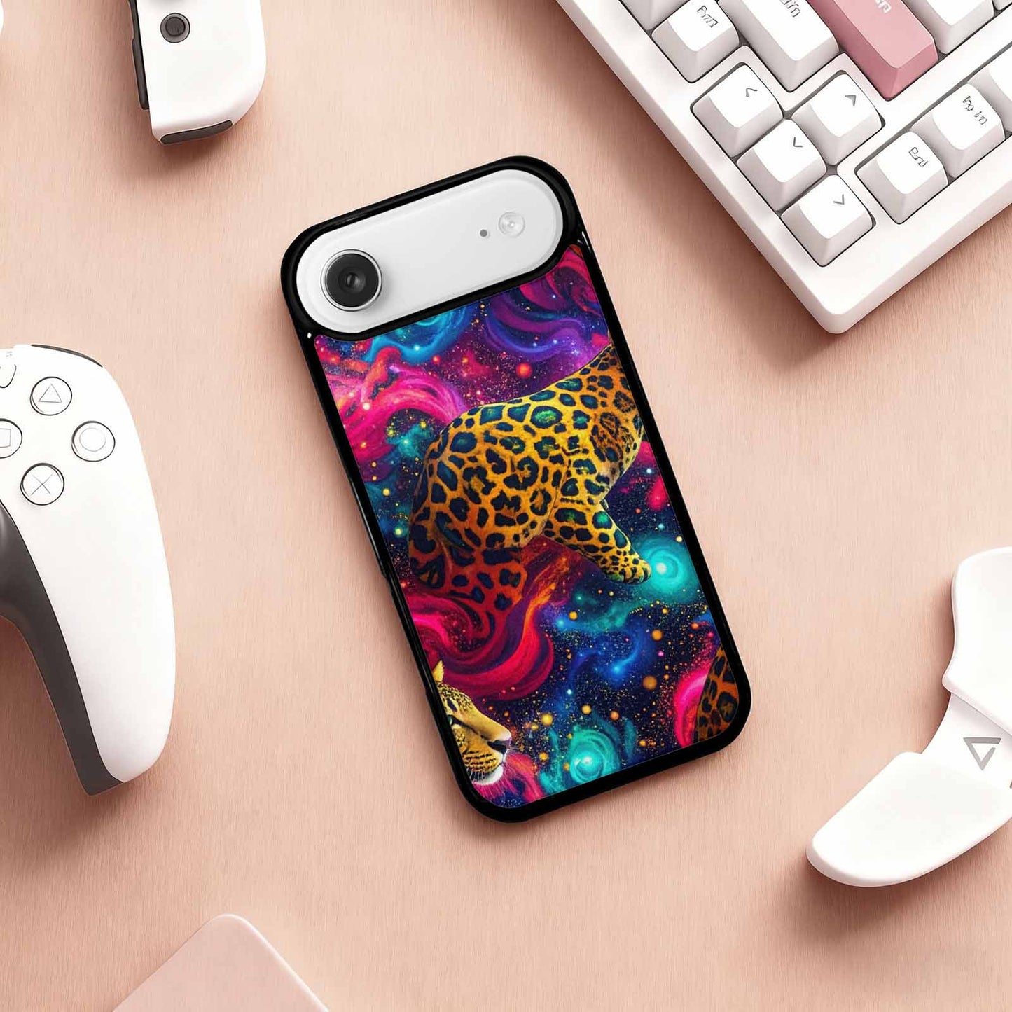 iPhone 17 Air Case — Leopard Print Galaxy Seamless Pattern Animal, Custom Made Phone Cover