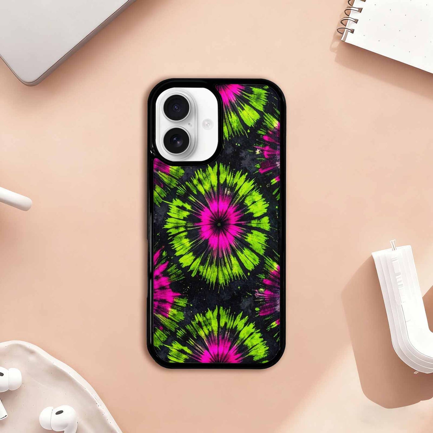 iPhone 17 Case — Acid Wash Tie Dye Neon Tie, Custom Art Phone Cover