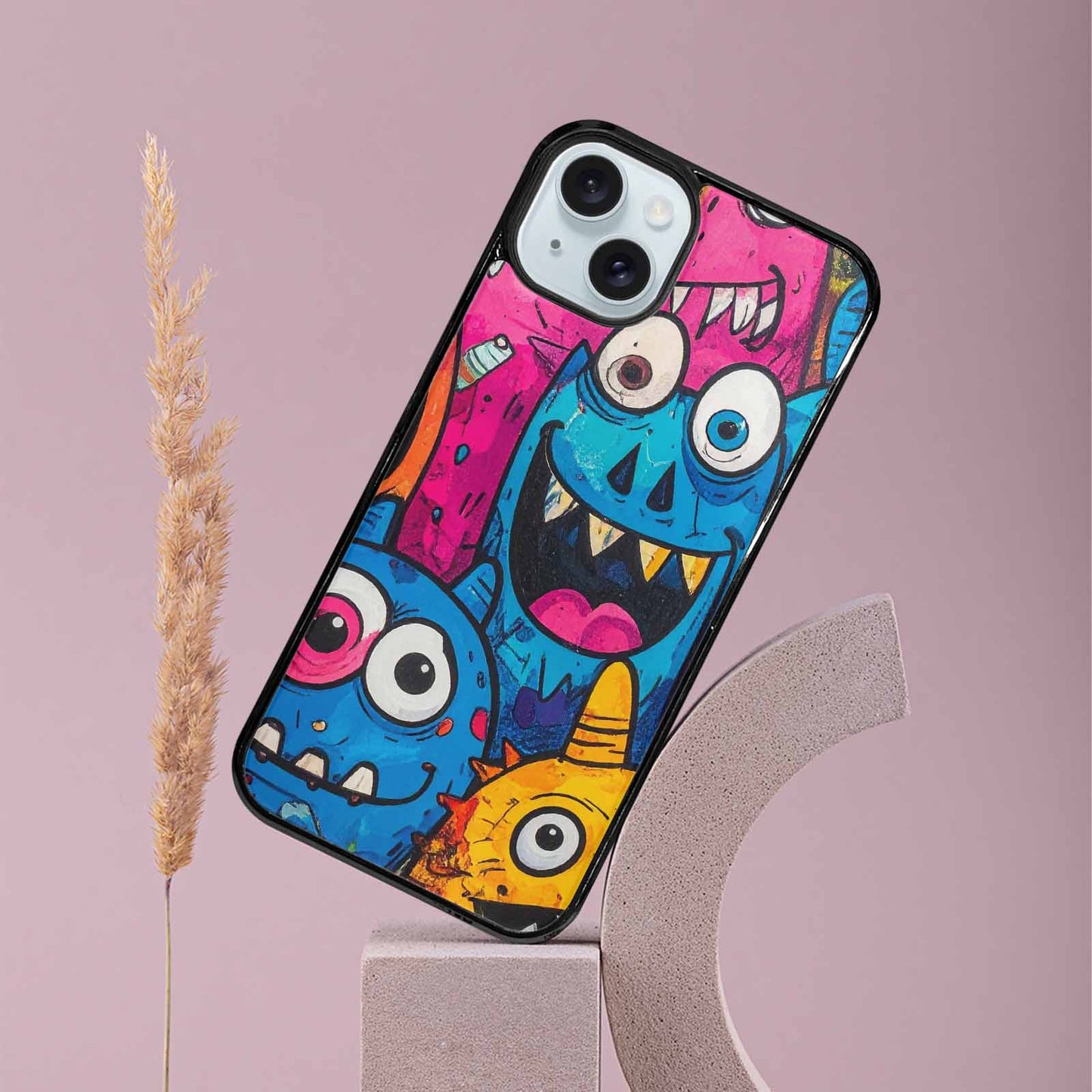 iPhone 15 Plus Case — Goofy Cartoon Monster, Custom Designed Case Cover