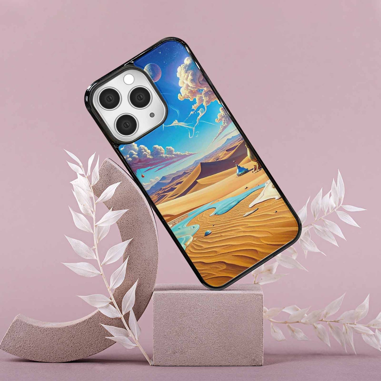 iPhone 15 Pro Max Case — Surrealist Desert Dreamscape Custom, Original Design Phone Case
