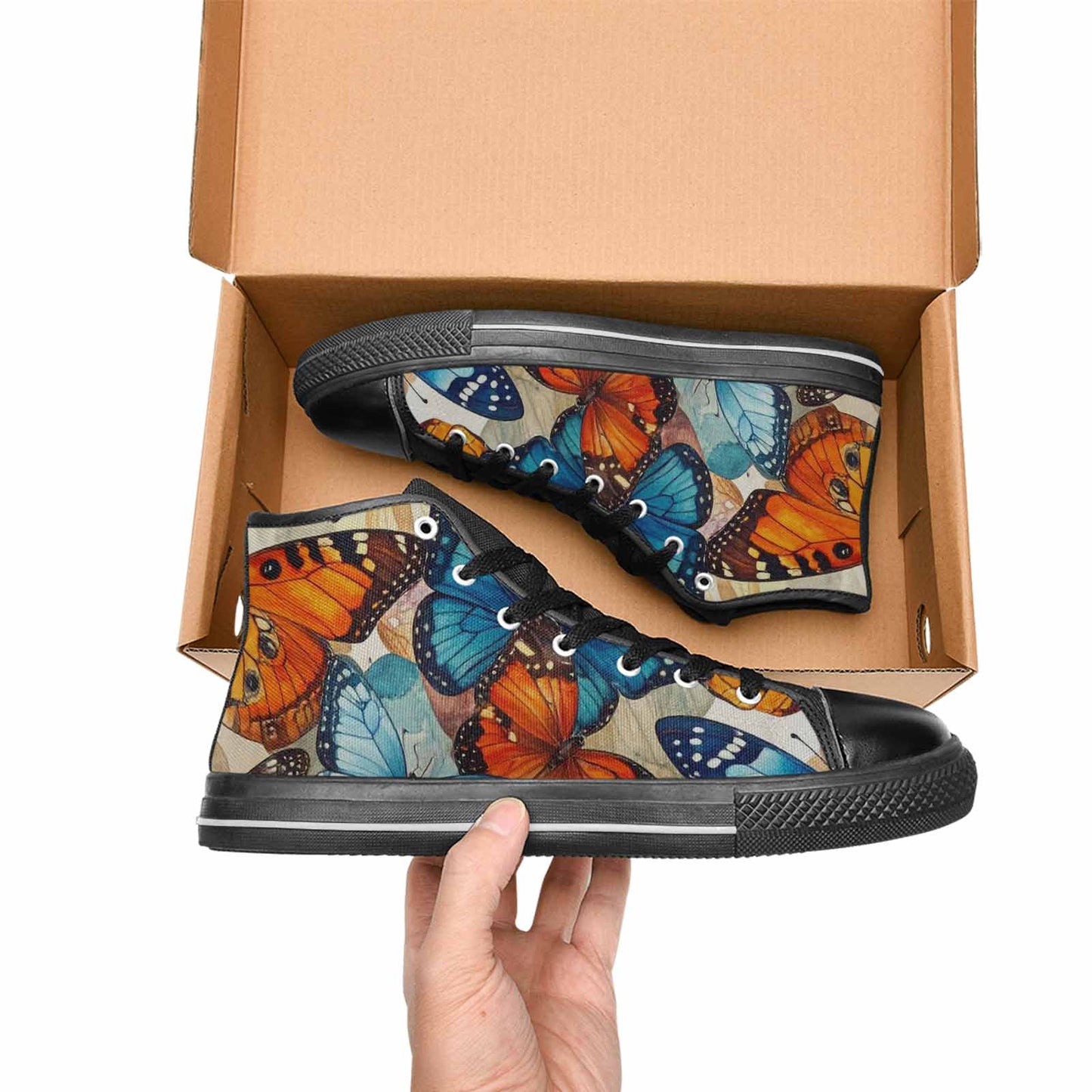 MEN'S Butterfly Wing High Top Canvas Cottagecore Shoes