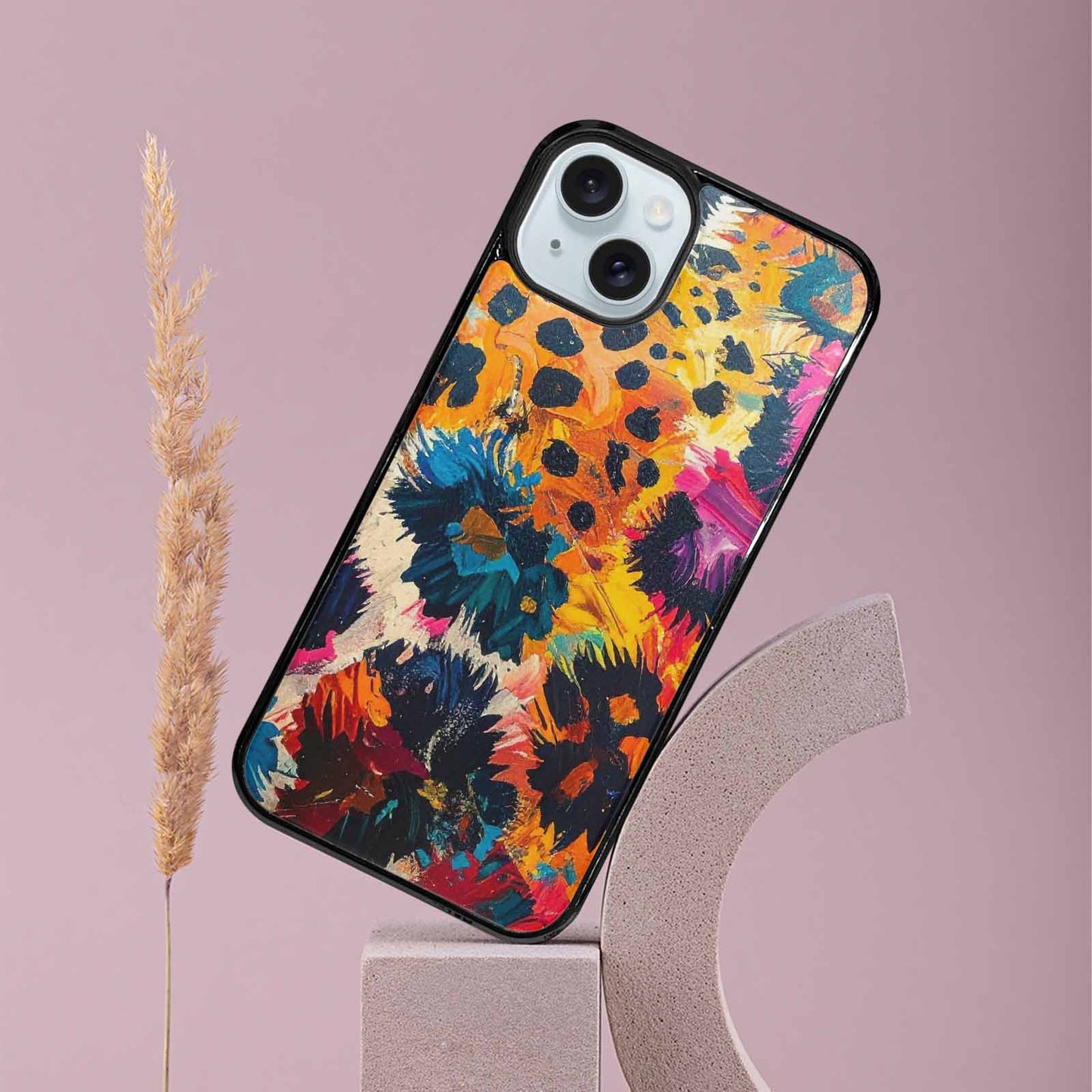 iPhone 15 Plus Case — Full Color Vibrant Animal Print Animal, Custom Designed Case Cover