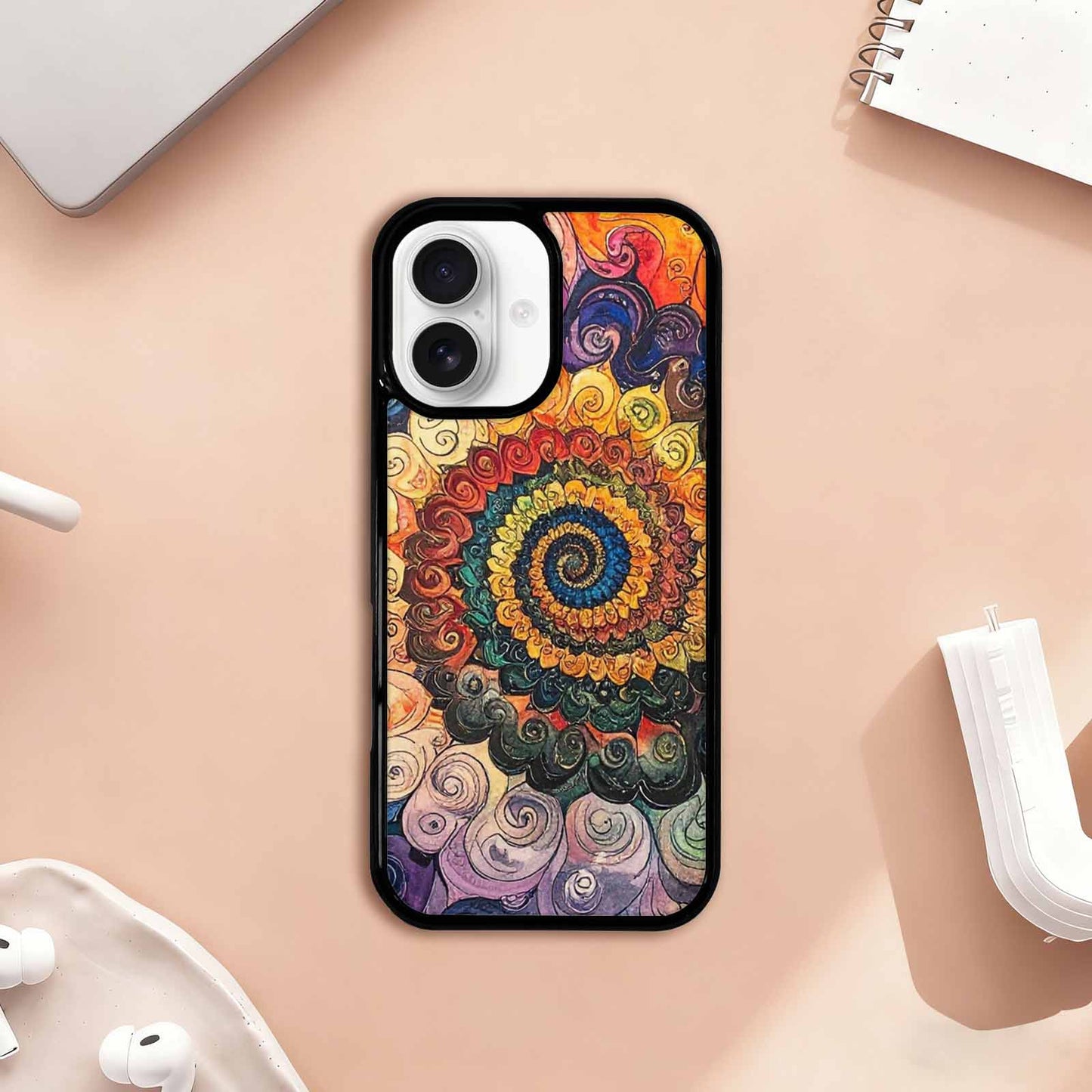 iPhone 17 Case — Tie Dye Swirls (black Tie Dye, Unique Phone Case Design