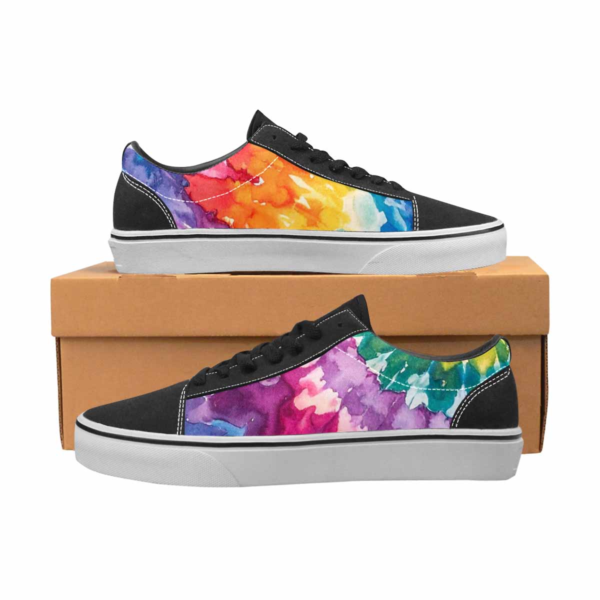 WOMEN'S Tie Lace-Up Canvas Vivid Custom Sneakers