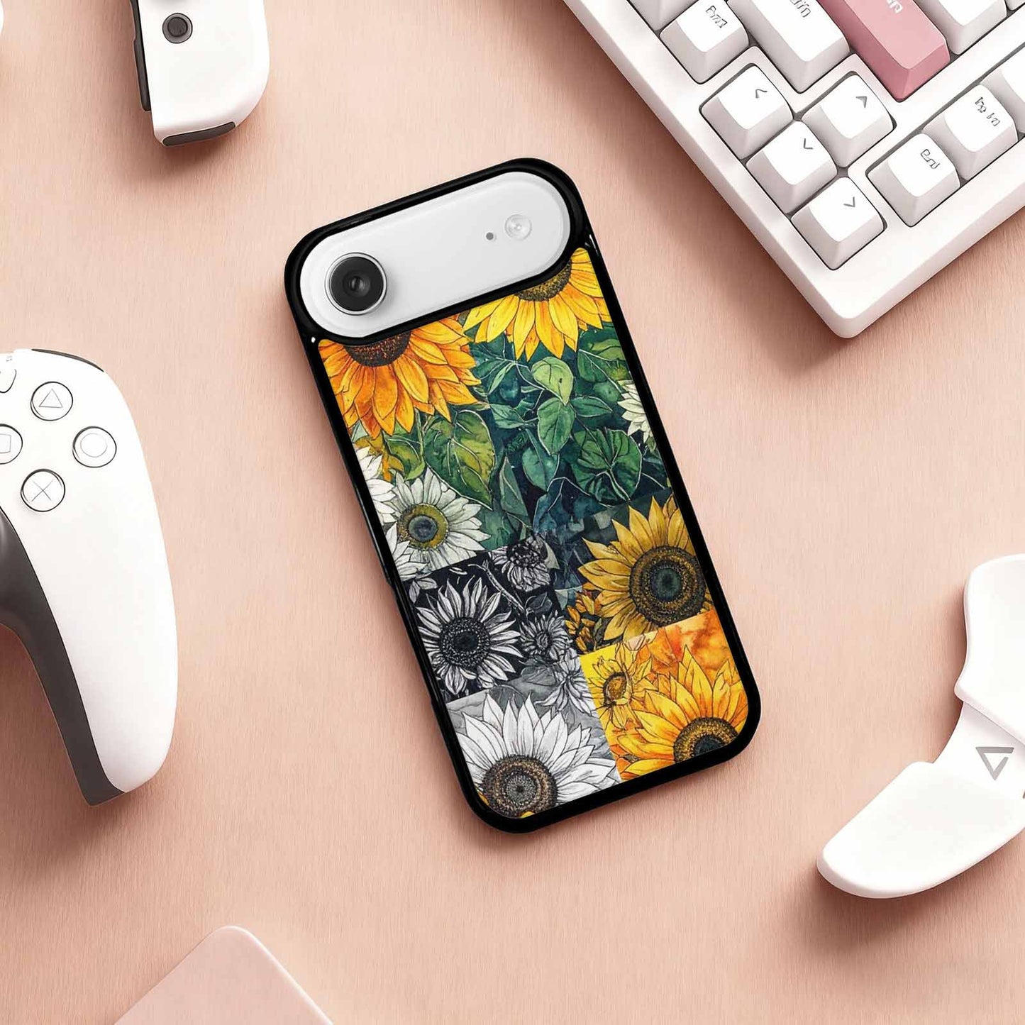 iPhone 17 Air Case — Small Sunflower Pattern Randomly Varying Floral, Custom Designed Case Cover
