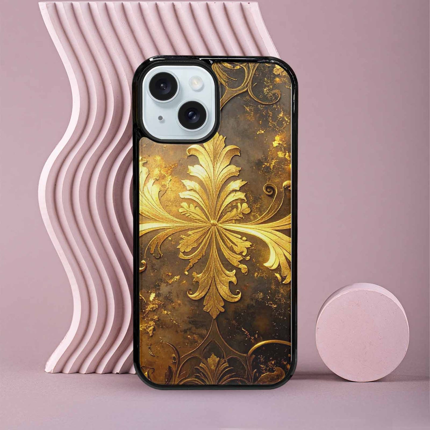 iPhone 15 Case — Klimt Gold Leaf Artwork Pattern, Custom Made Phone Cover
