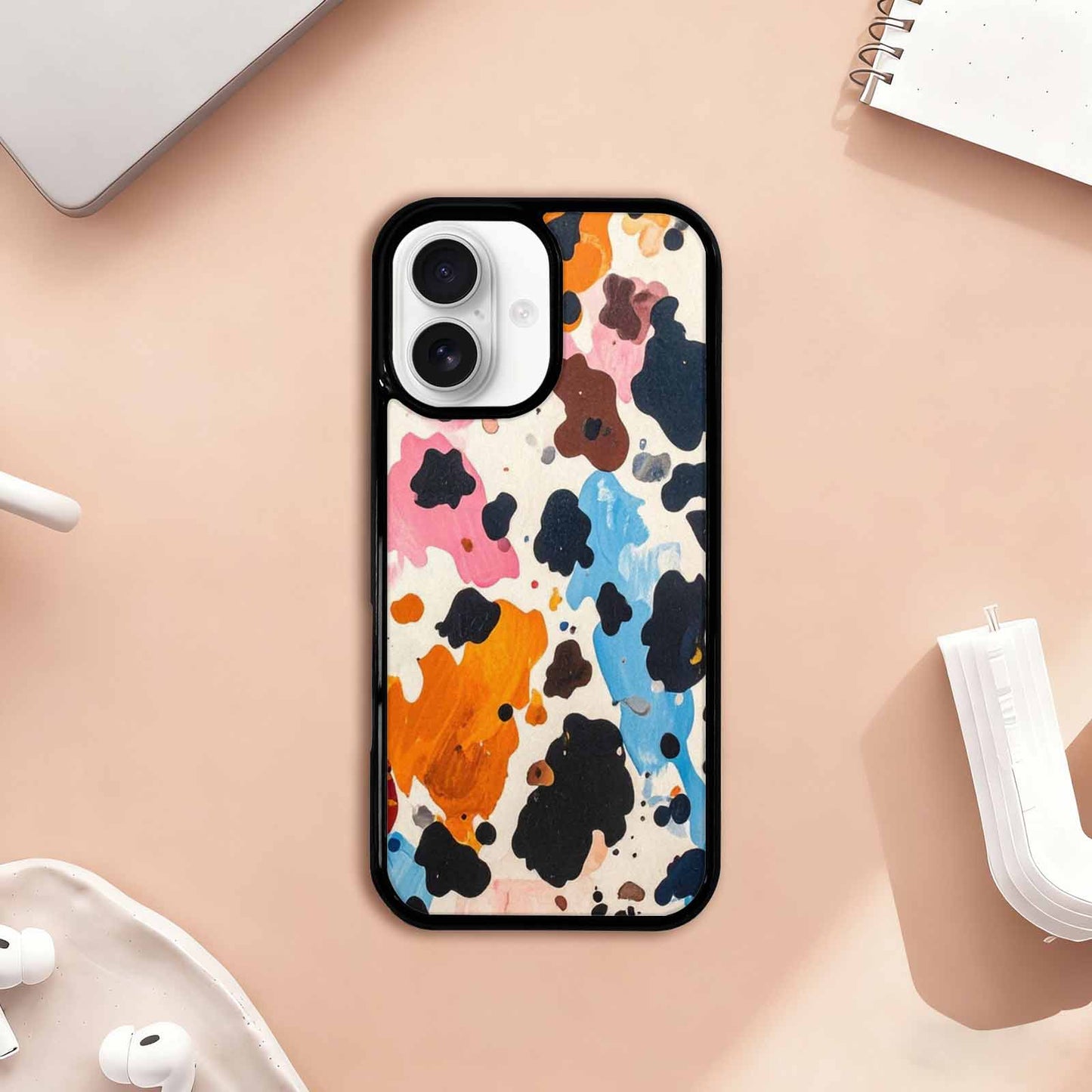 iPhone 17 Case — Small Cow Animal Print Animal Print, Custom Printed Phone Case