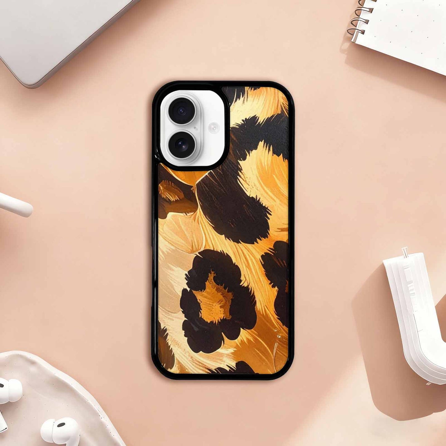 iPhone 17 Case — Leopard Soft Airbrush Gradient Animal Print, Unique Phone Case Design