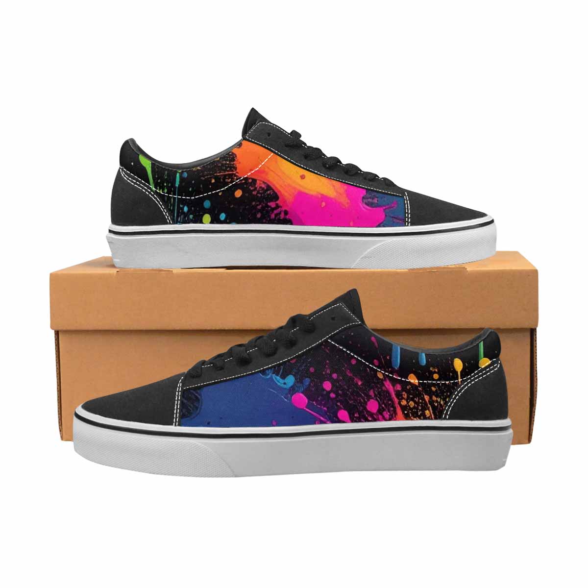 MEN'S Paint Splatter Canvas Lace-Up Aesthetic Shoes