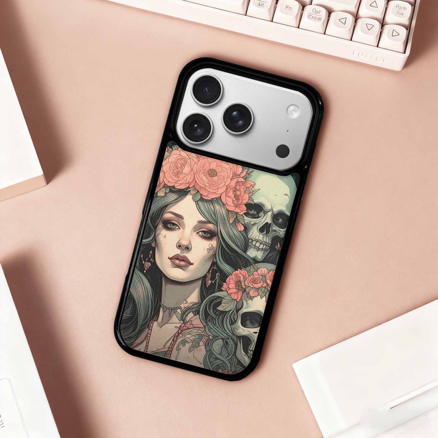 iPhone 17 Pro Case — Skull Dark Art Gothic Print Gothic, Custom Print Case Cover