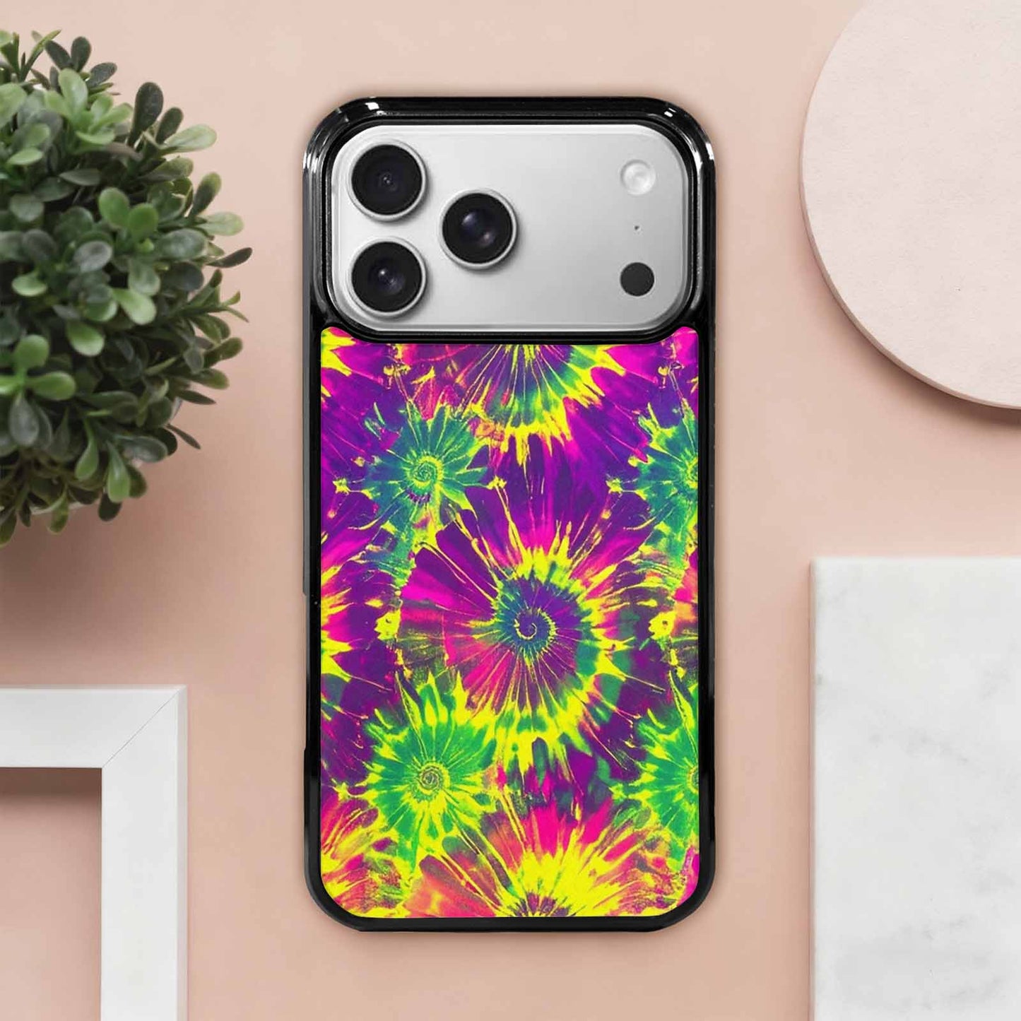 iPhone 17 Pro Max Case — Tie Dye Neon Acid Tie Dye, Custom Print Case Cover