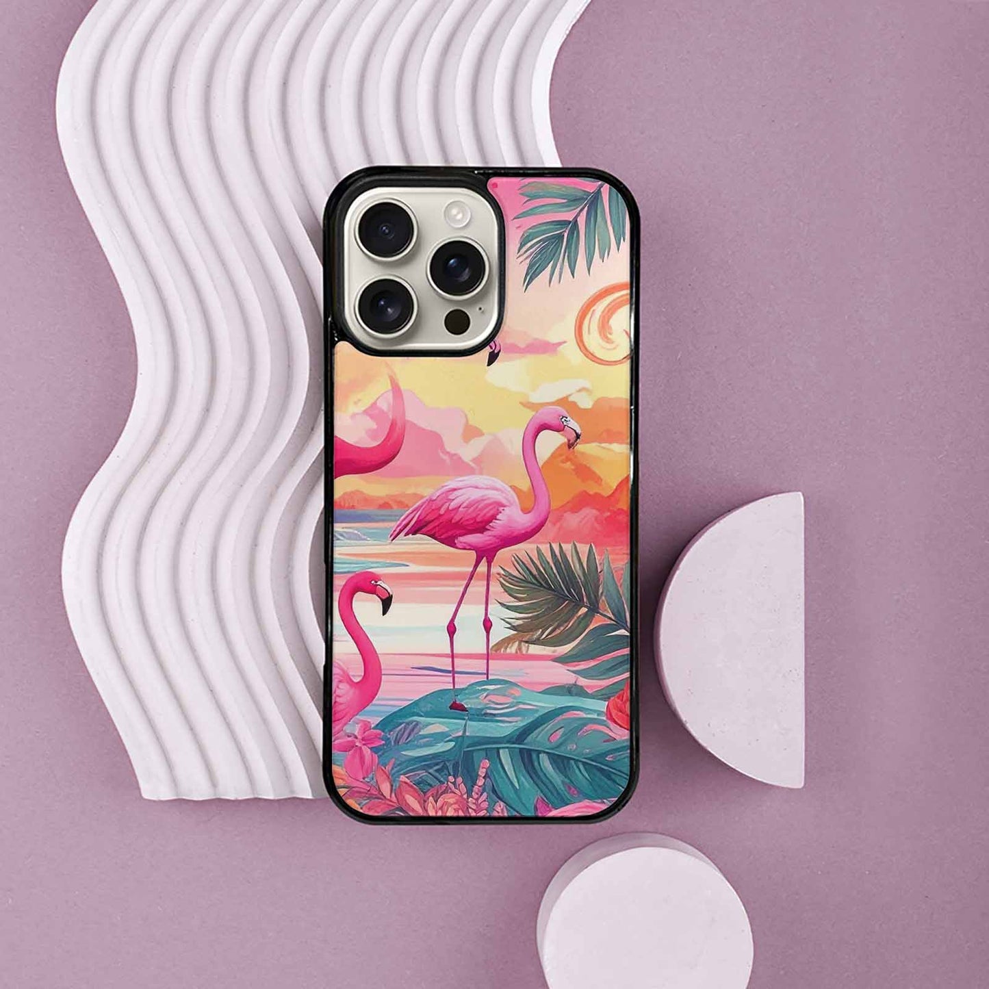 iPhone 16 Pro Max Case — Flamingo Tropical Flamingo Tropical Pattern Hundreds, Custom Phone Case