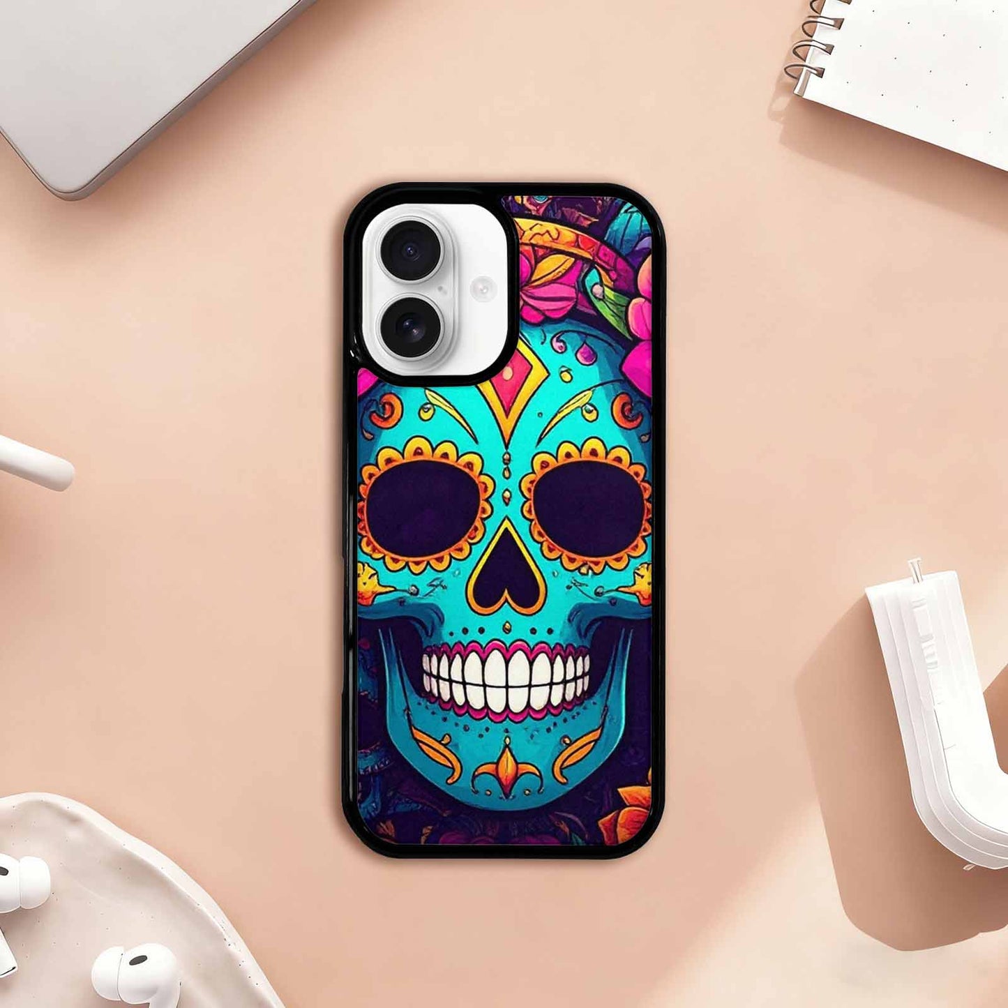 iPhone 17 Case — Skull Dark Art Gothic Print Gothic, Custom Made Phone Cover