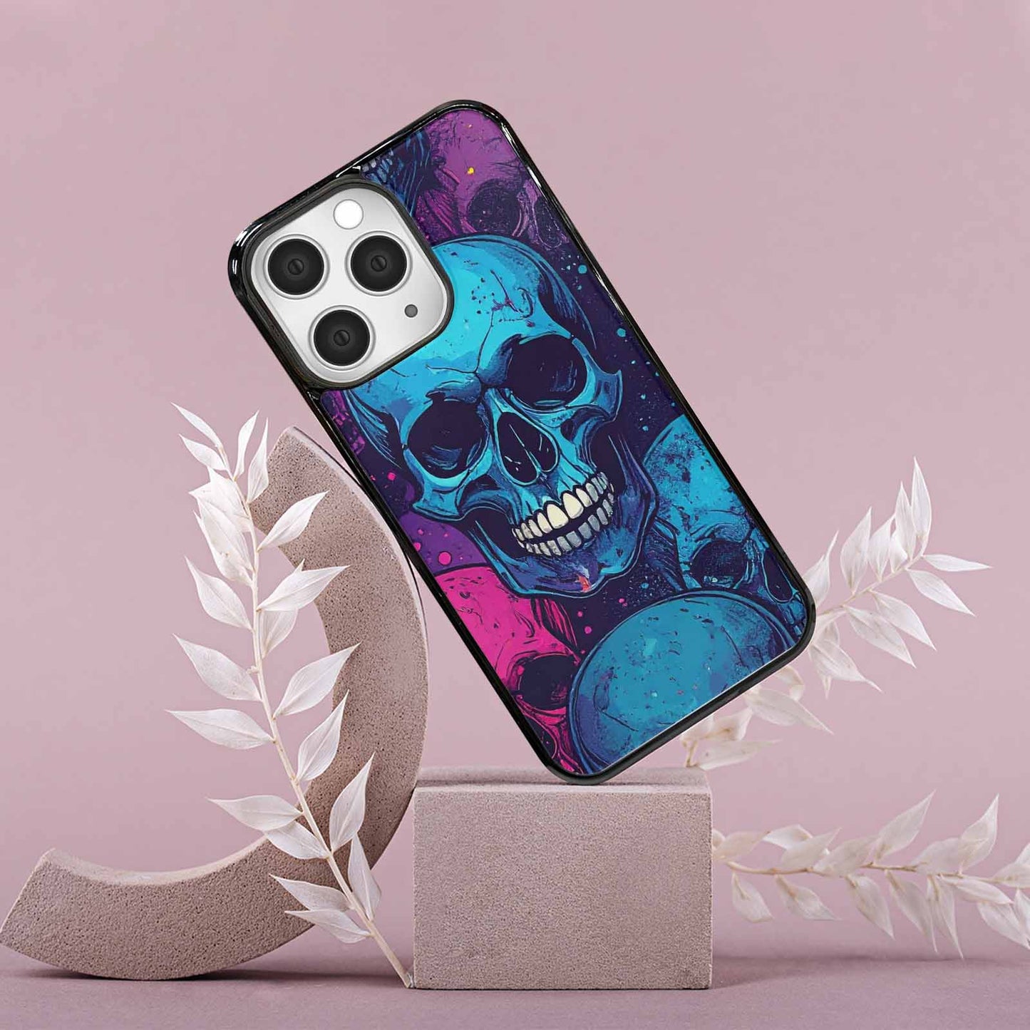 iPhone 15 Pro Max Case — Skulls Splatter Comic Custom, Custom Print Case Cover