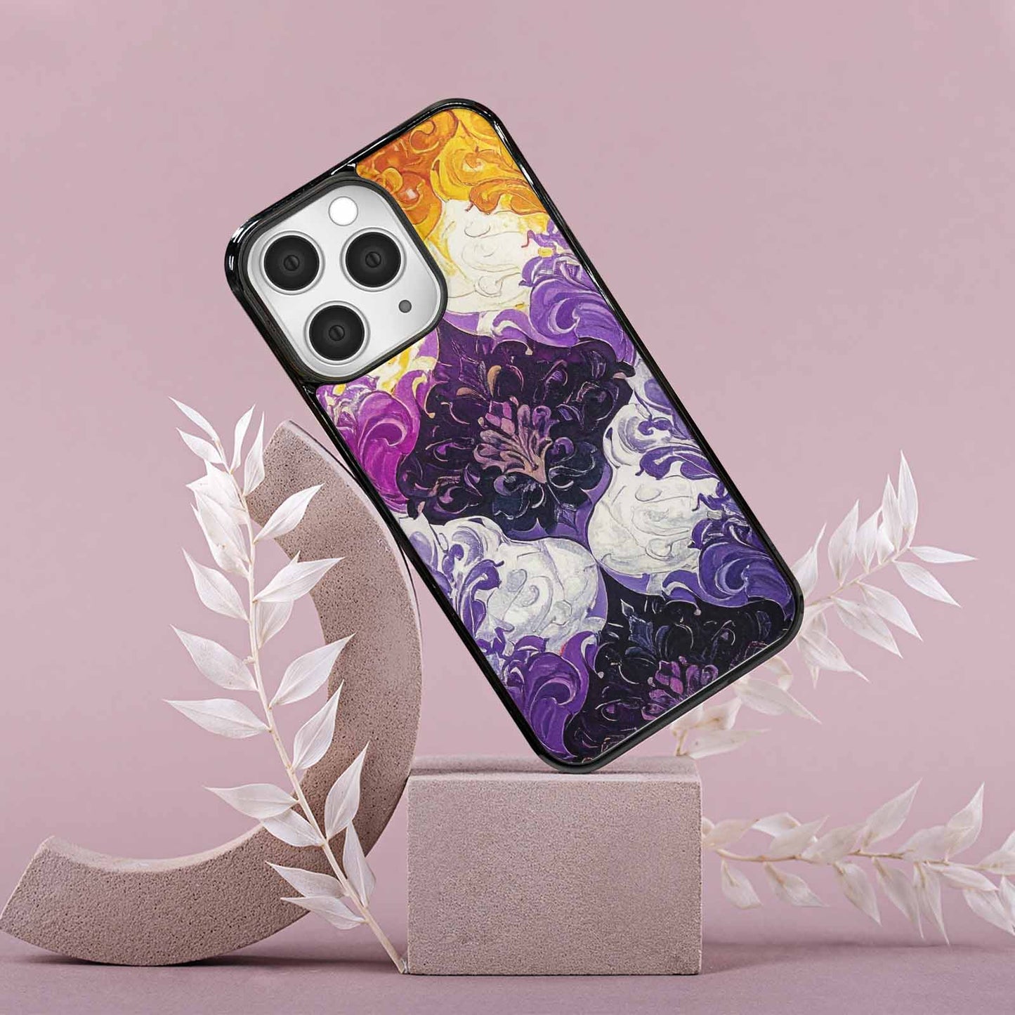 iPhone 15 Pro Max Case — Nonbinary Flag Color Theme Small Rainbow, Custom Phone Case