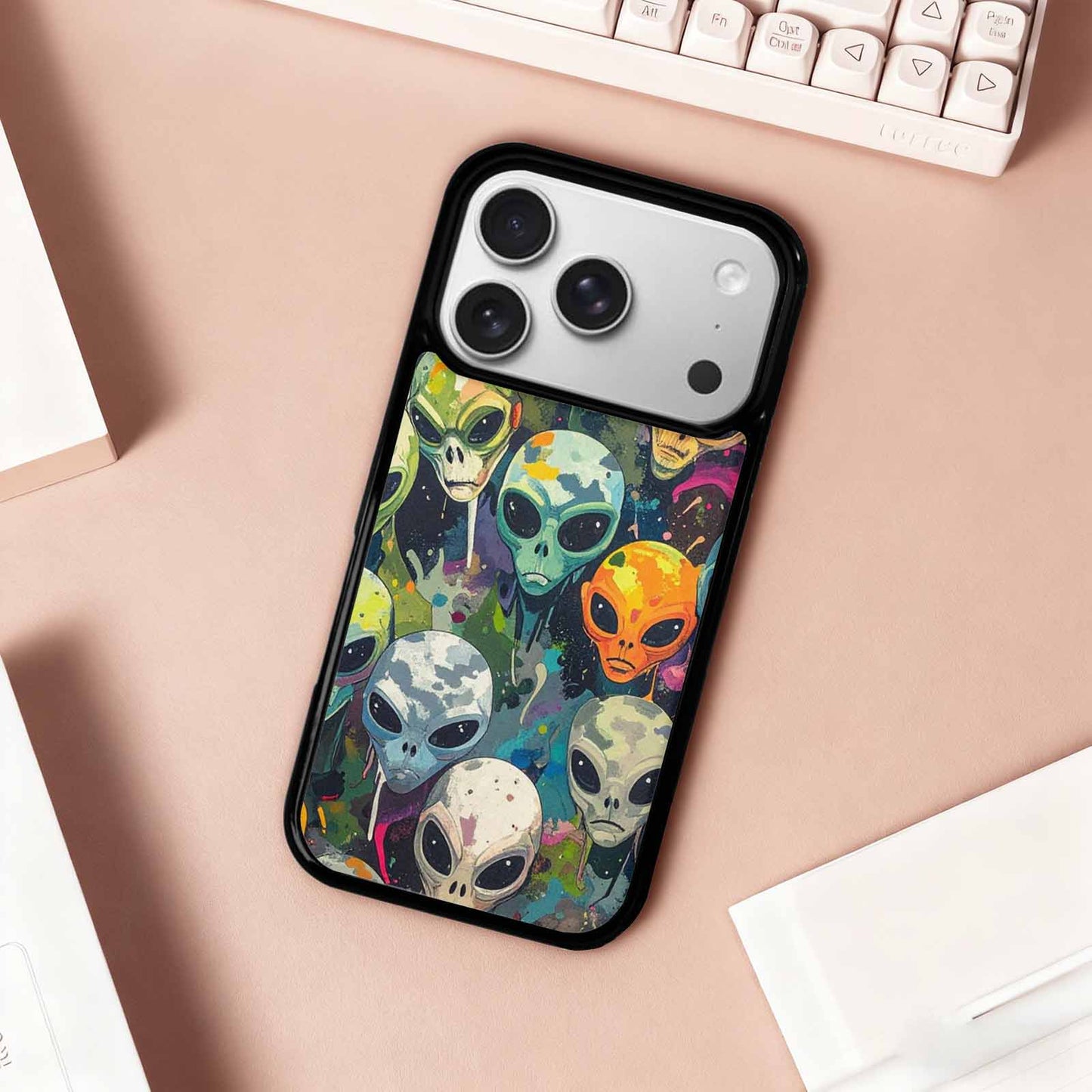 iPhone 17 Pro Case — Aliens Camo Aliens Pattern Hundreds Alien, Original Design Phone Case