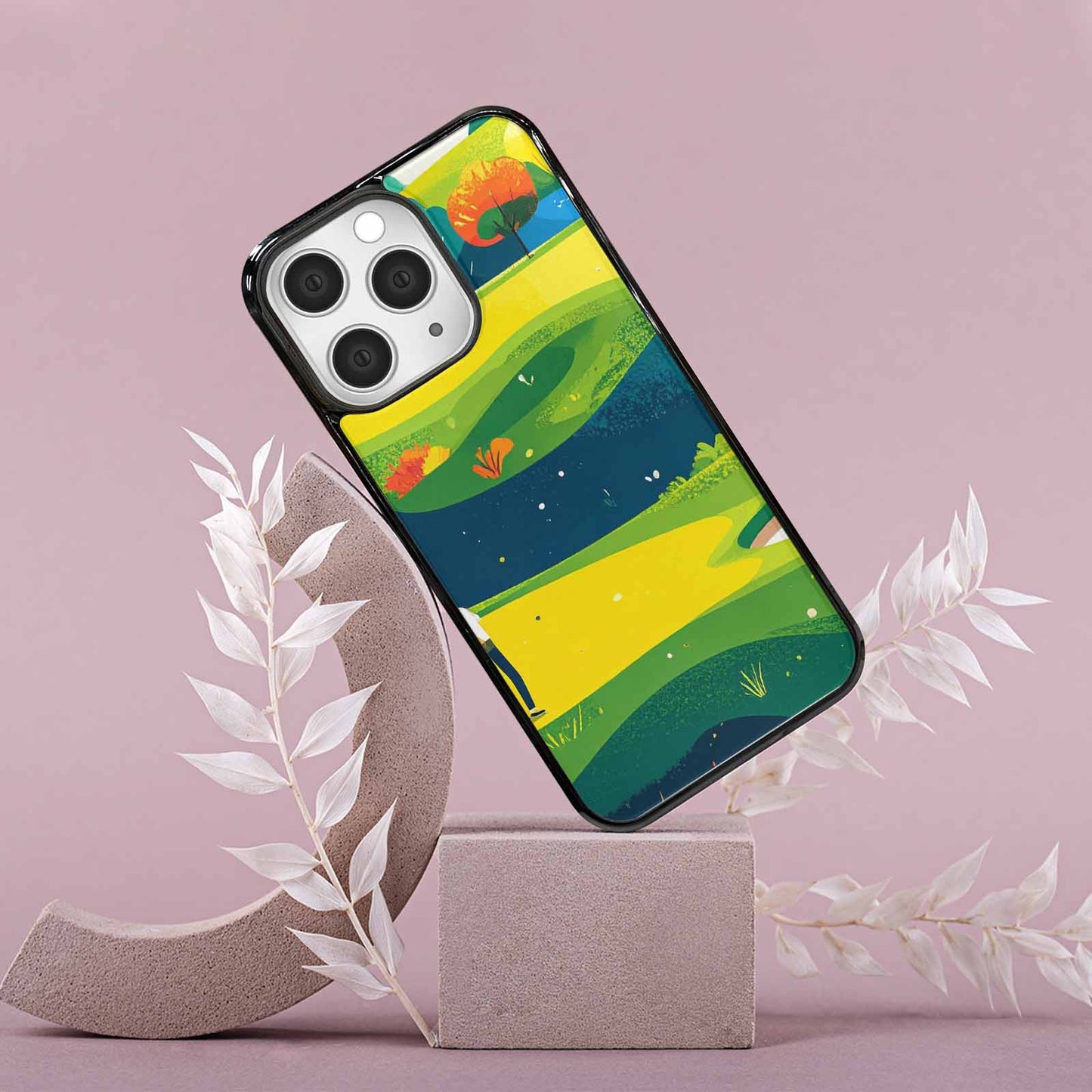 iPhone 15 Pro Max Case — Golf Cartoon Art Pattern, Custom Print Case Cover