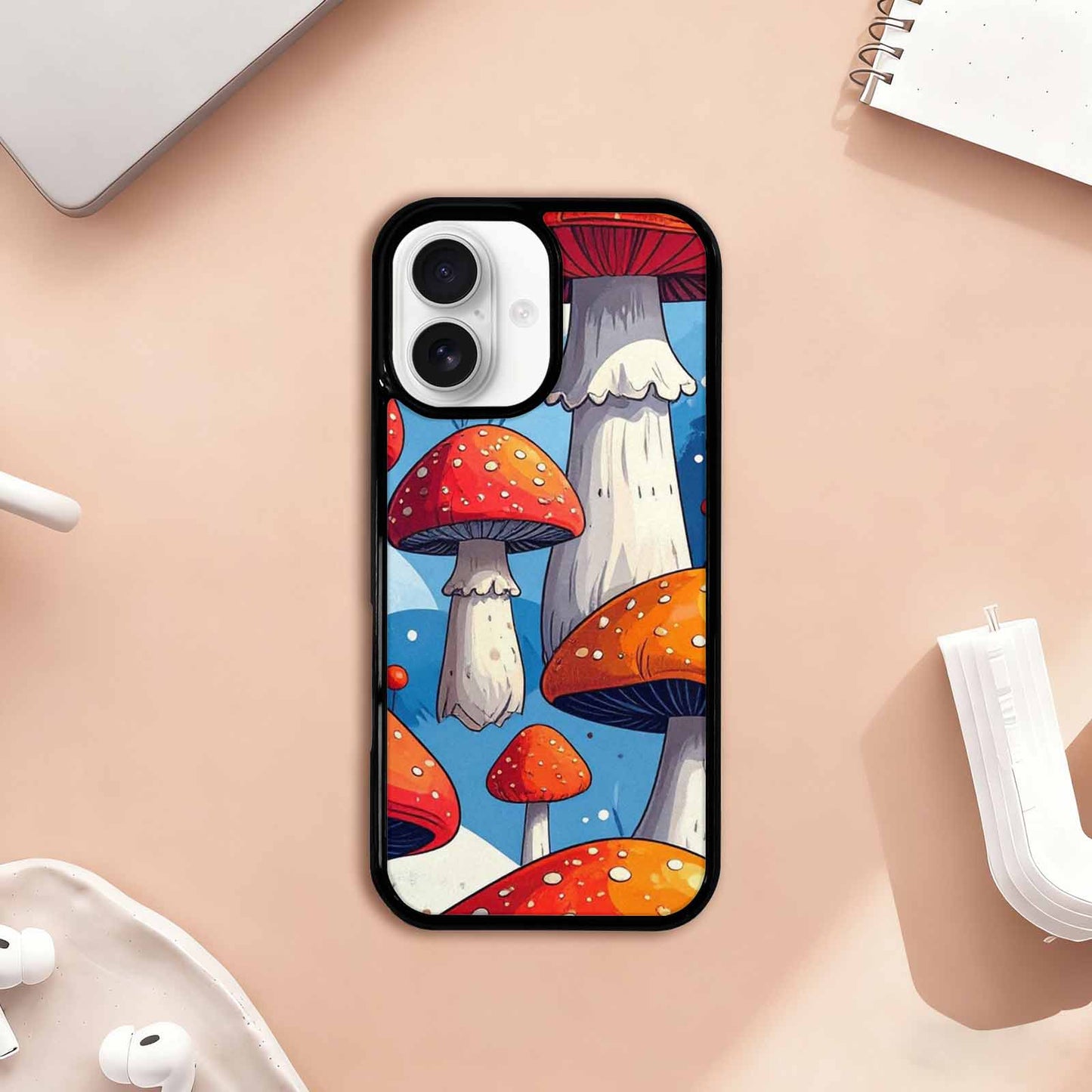 iPhone 17 Case — Vivid Winter Mushroom Cartoon Cute, Custom Printed Phone Case