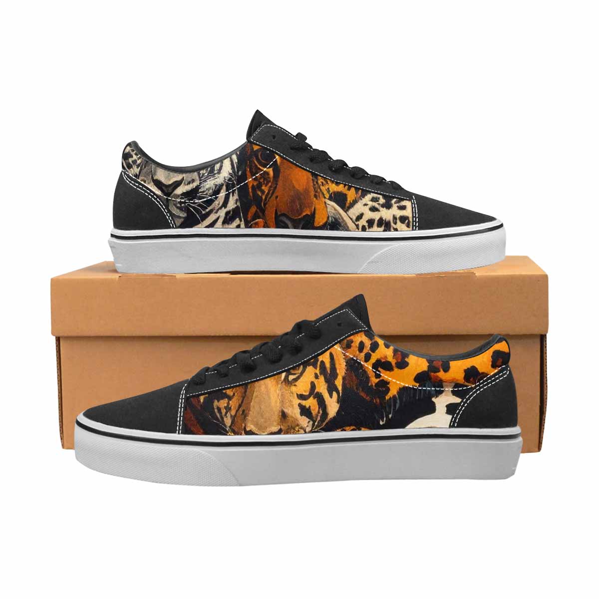 WOMEN'S Animal Print Canvas Lace-Up Y2K Custom Sneakers