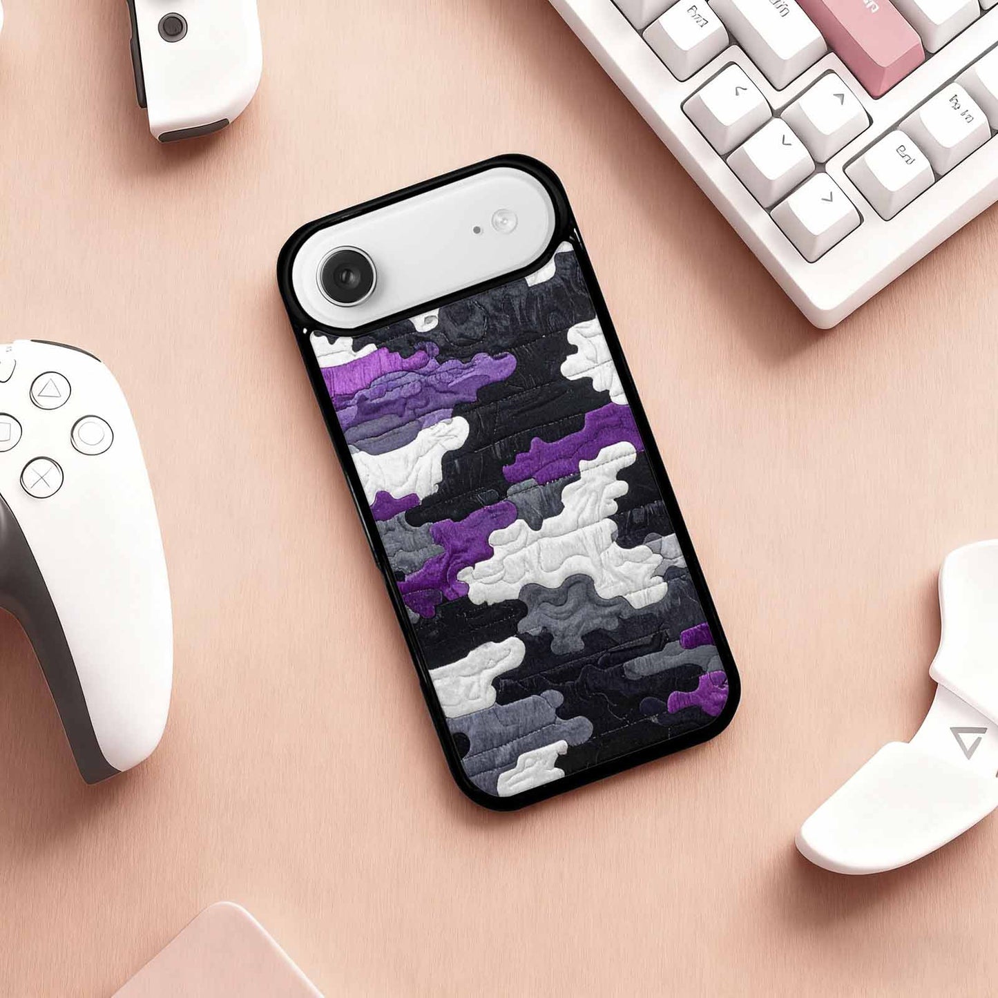 iPhone 17 Air Case — Vivid Camo Asexual Pride Camo, Custom Phone Case