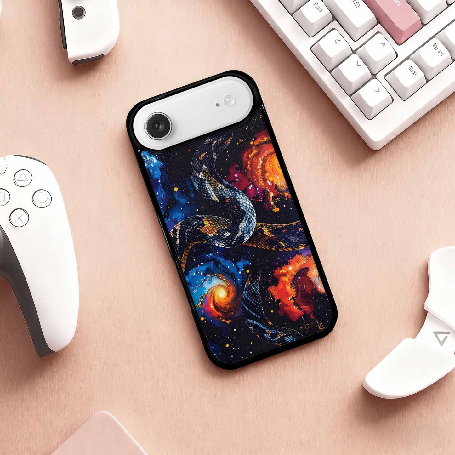 iPhone 17 Air Case — Galaxy Snake Print Galaxy Space, Custom Phone Case