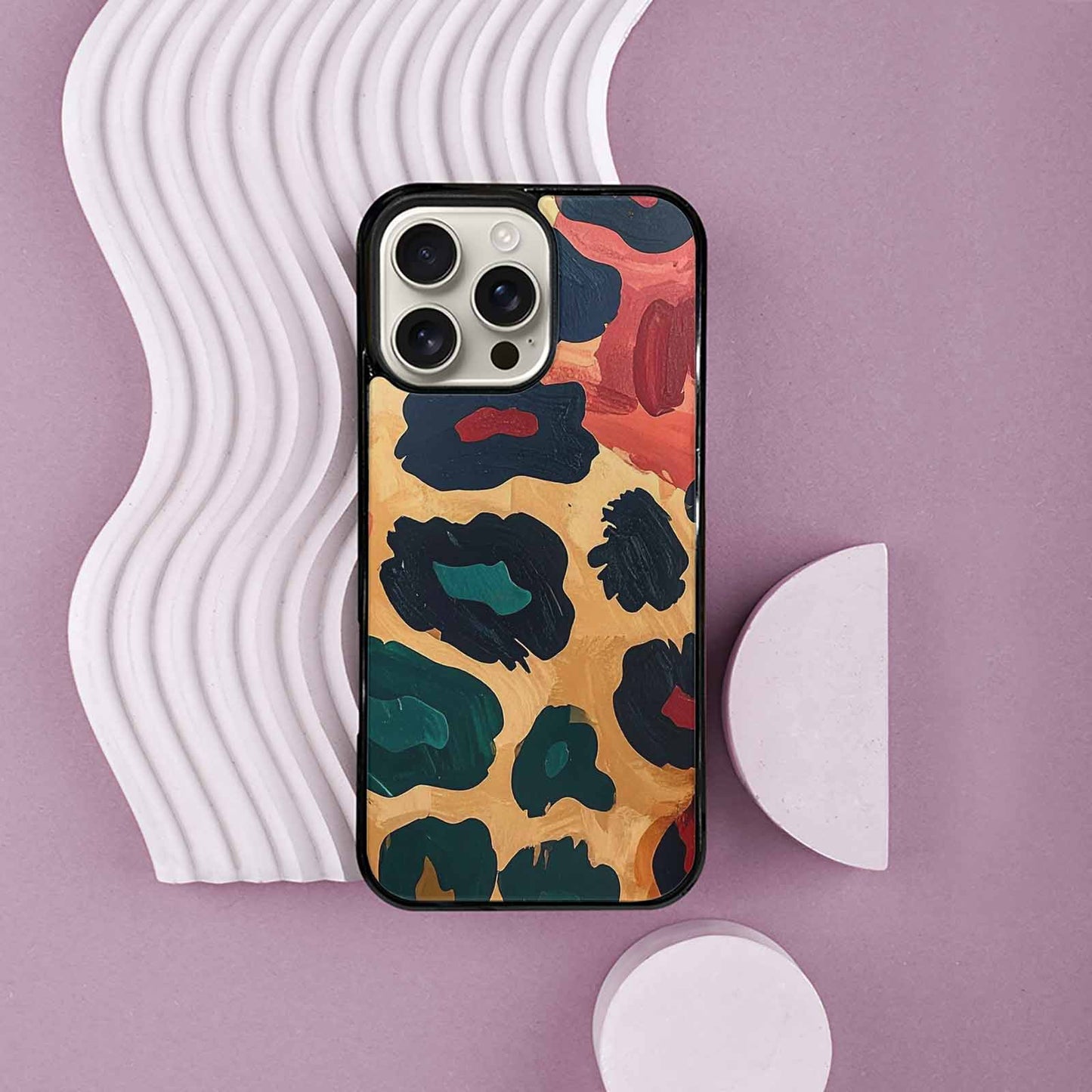 iPhone 16 Pro Max Case — Leopard Wallpaper Print, Personalized Phone Case