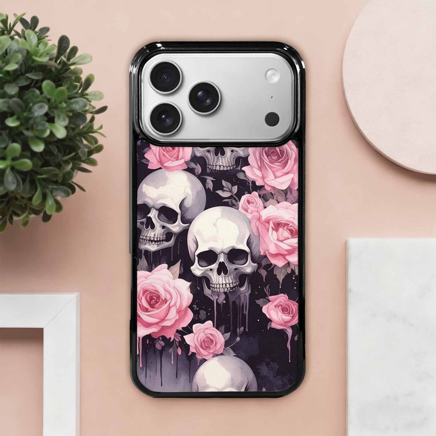 iPhone 17 Pro Max Case — Skull Dark Art Gothic Print Gothic, Custom Made Phone Cover