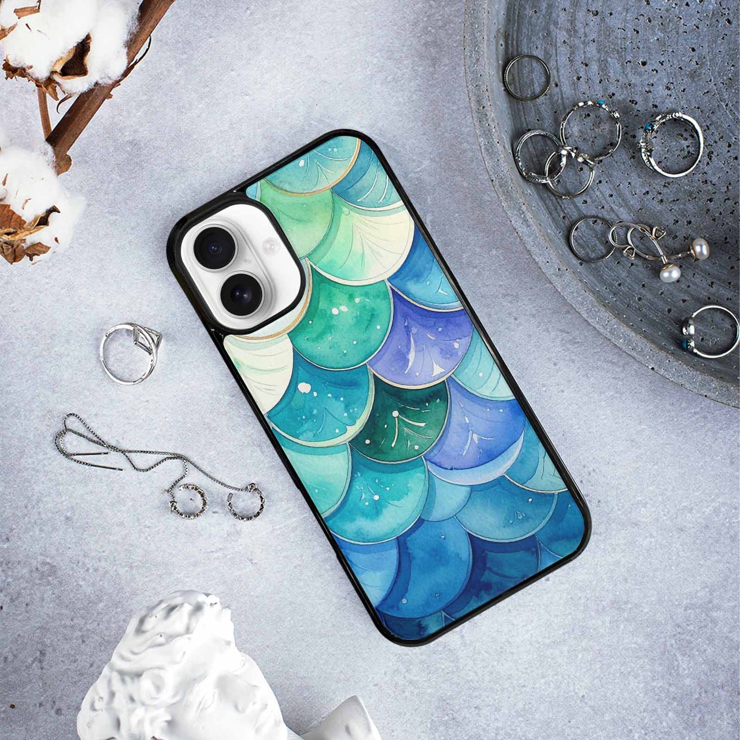 iPhone 16 Plus Case — Mermaid Scale, Customized Protective Case