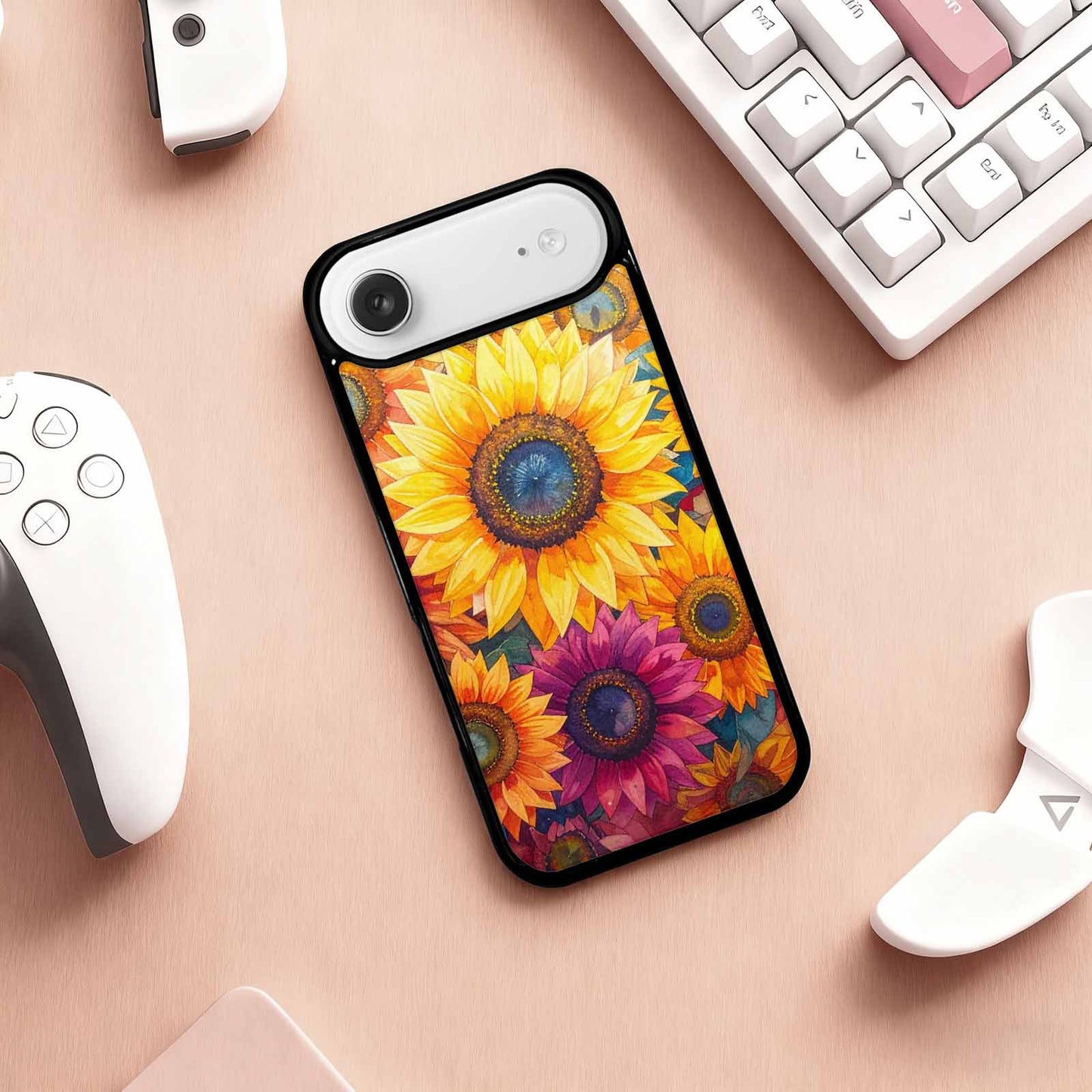 iPhone 17 Air Case — Full Color Vibrant Sunflower Burst Floral, Custom Designed Case Cover