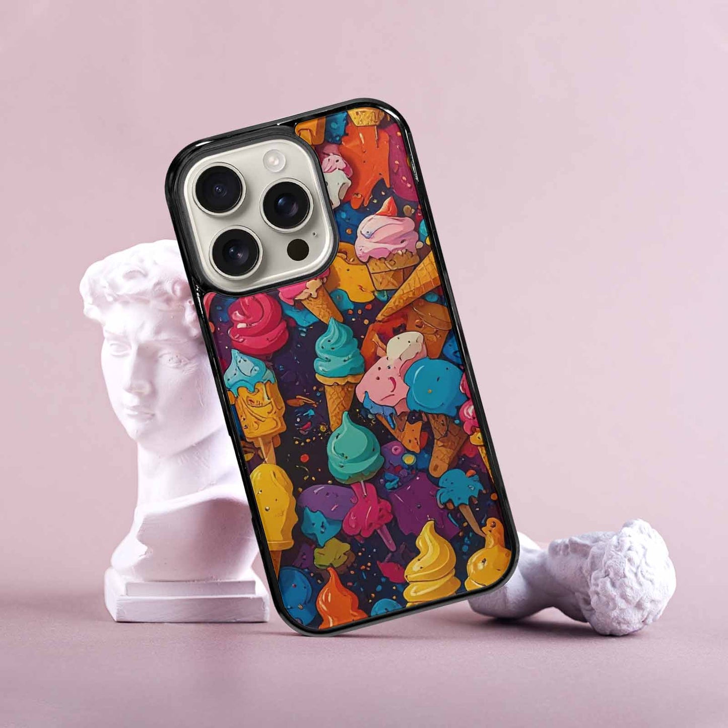 iPhone 16 Pro Case — Ice Cream Motif Ice Cream Motifs, Unique Phone Case Design