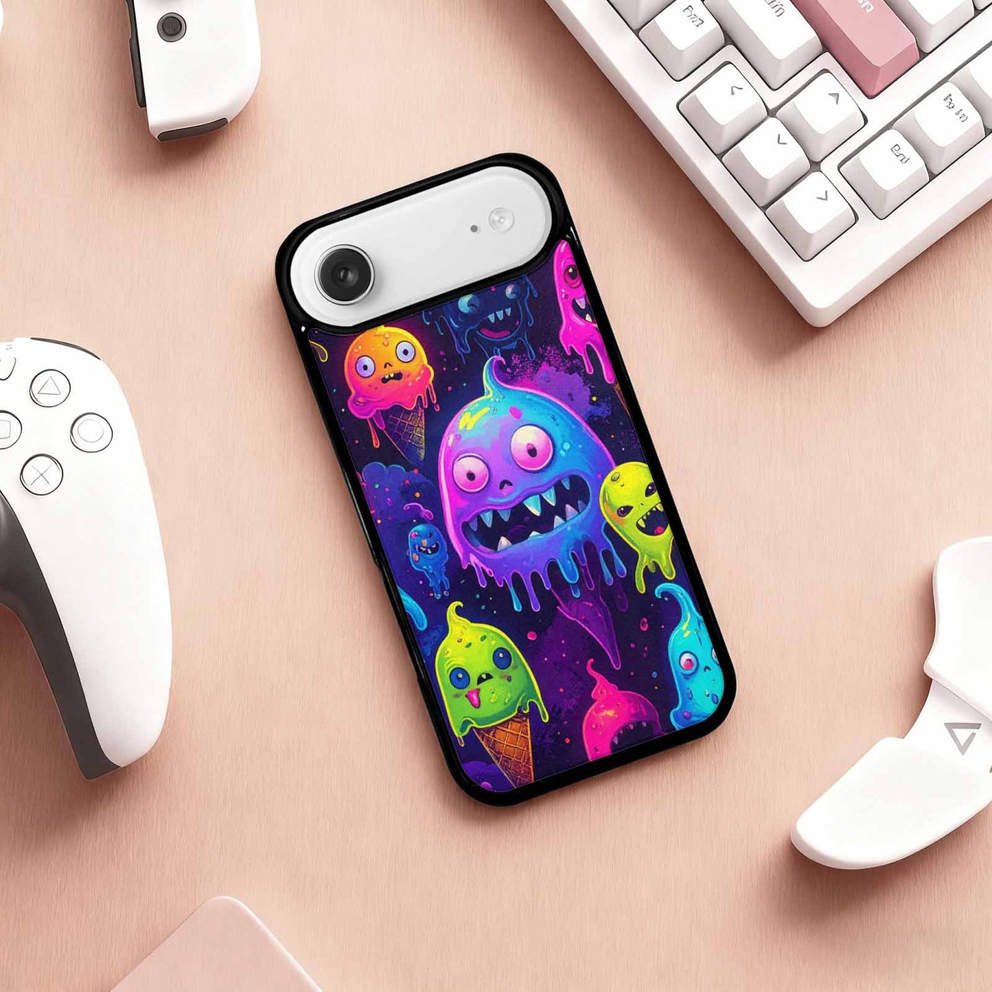 iPhone 17 Air Case — Ice Cream Monsters Neonmelting Pqu Original, Personalized Phone Case