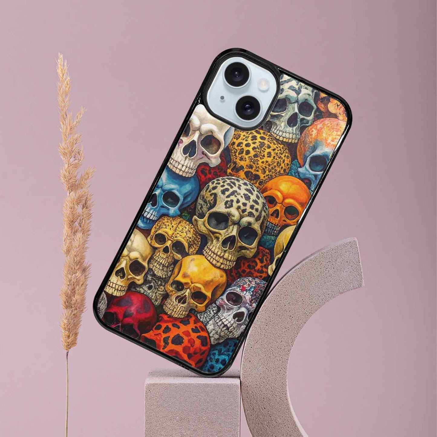 iPhone 15 Plus Case — Skulls Animal Printskulls Patt Ddn, Original Design Phone Case