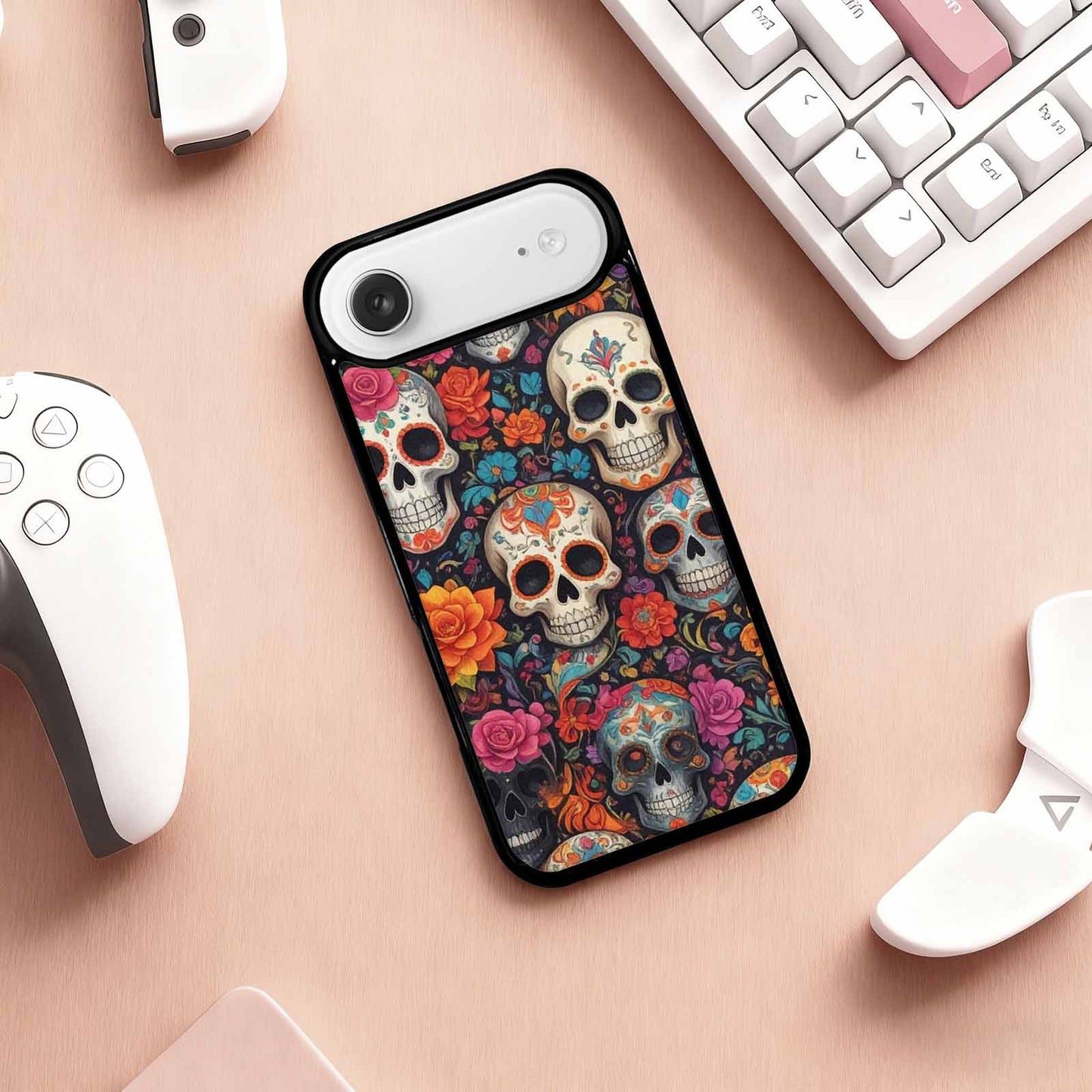 iPhone 17 Air Case — Small Skull Pattern Randomly Varying Gothic, Original Design Phone Case