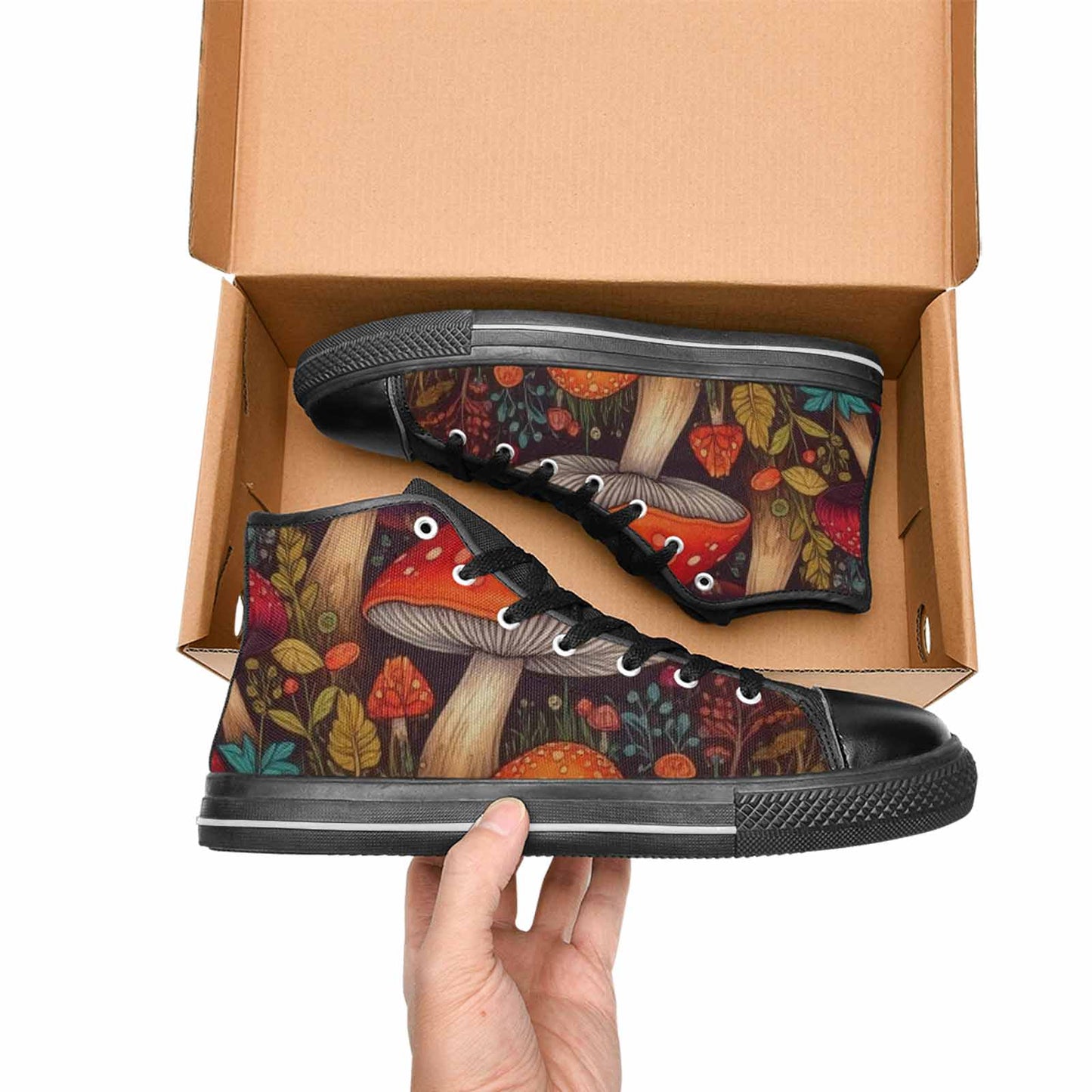 WOMEN'S Mushroom High Top Canvas Cottagecore Shoes