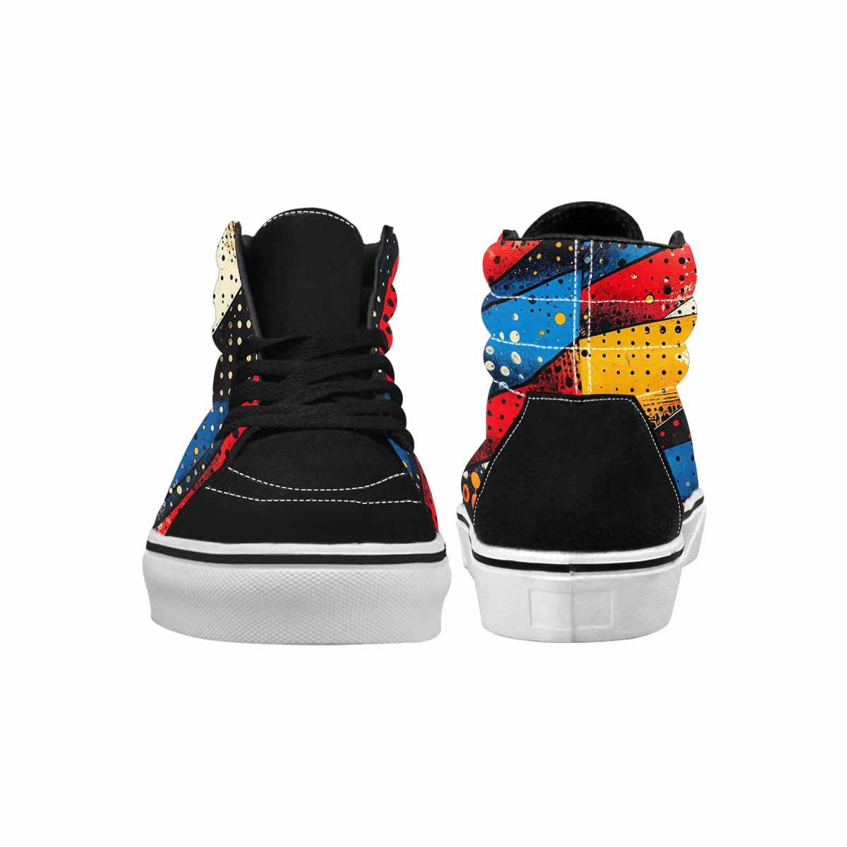 WOMEN'S Comic Book Halftone High Top Canvas Vivid Custom Sneakers